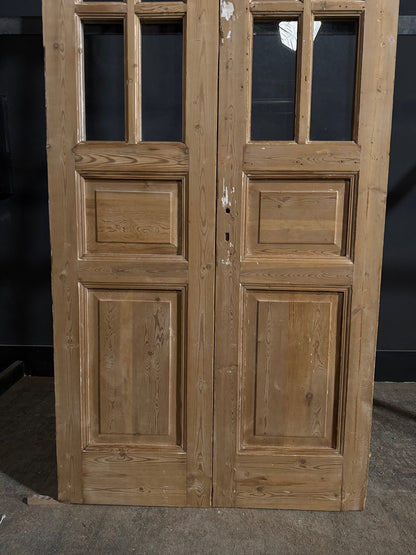Antique Glass 6 Lite French Doors - 39.5x93.5 - N684