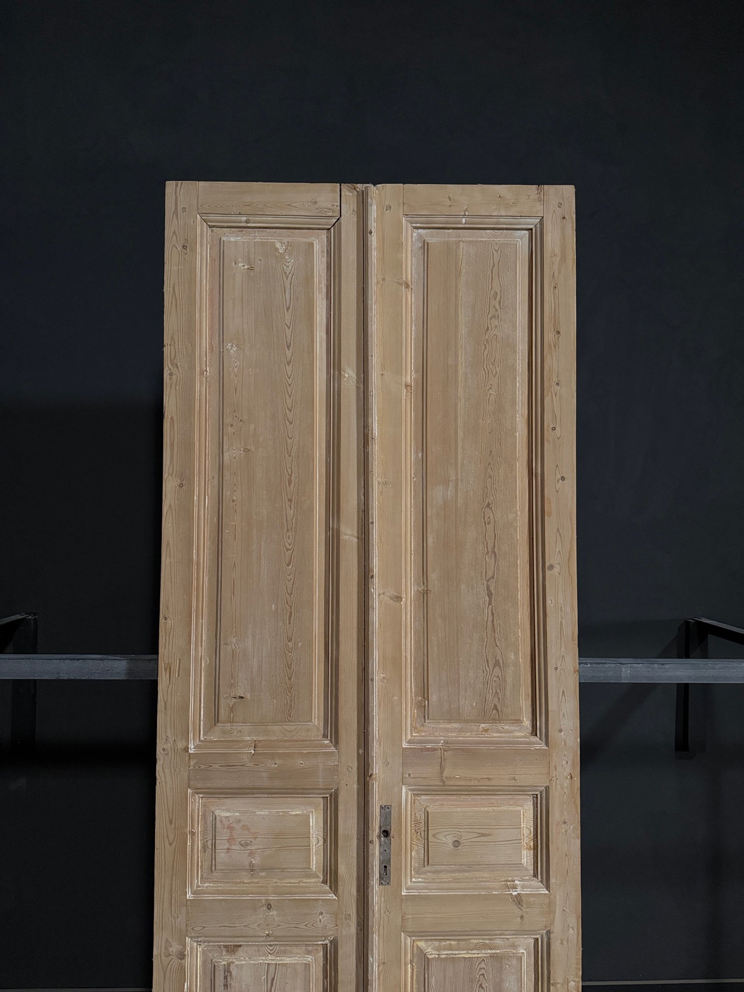 Antique 3 Panel Solid Double Doors - 39.75x106.5 - N348