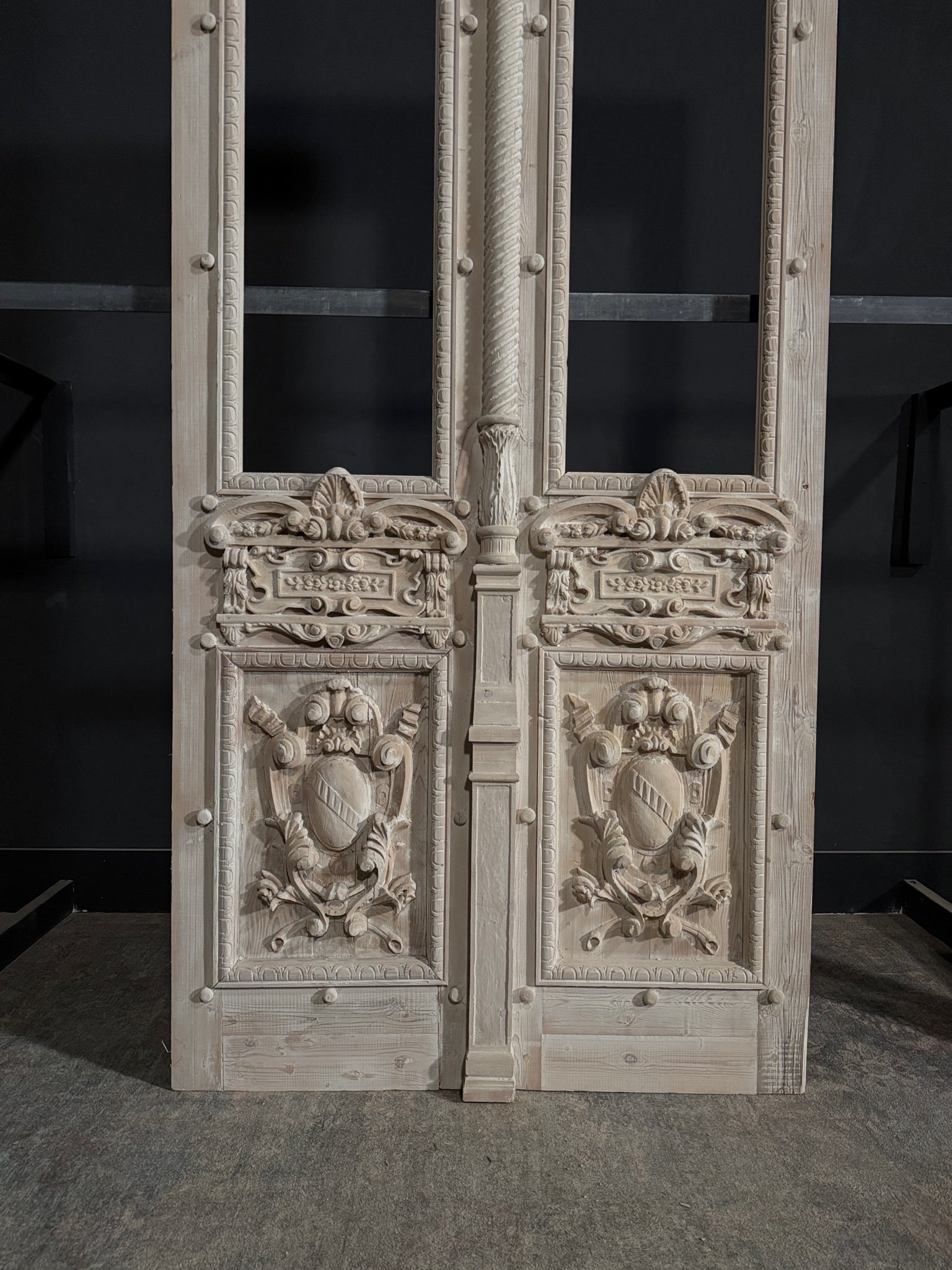 Antique Carved Double Doors - 47.5x102.25 - N337