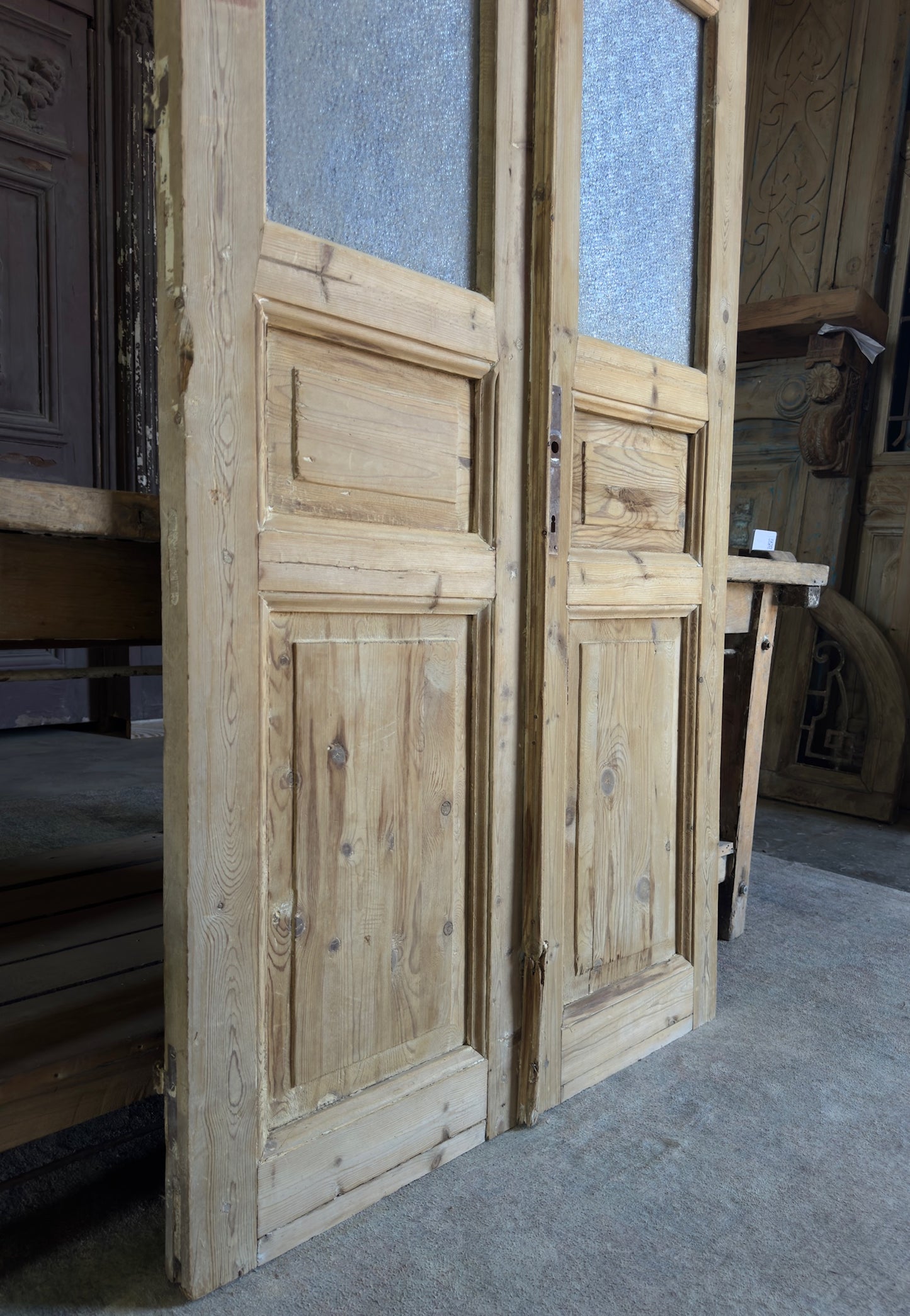 19th Century Antique Glass French Doors - 38.5x84.5 K432