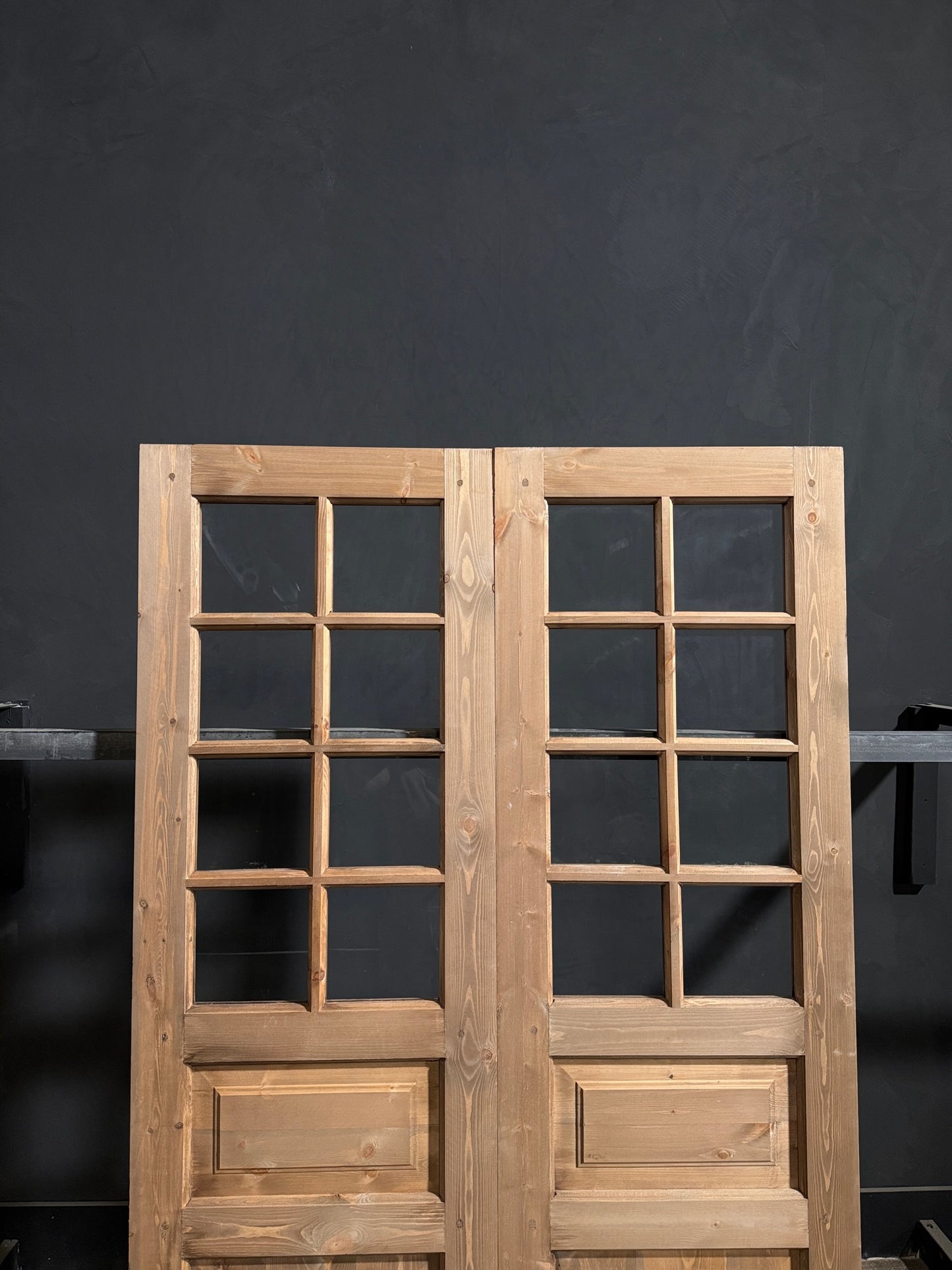 Handcrafted 8 Lite Glass French Doors - 48x80 - N212