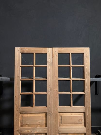 Handcrafted 8 Lite Glass French Doors - 48x80 - N212