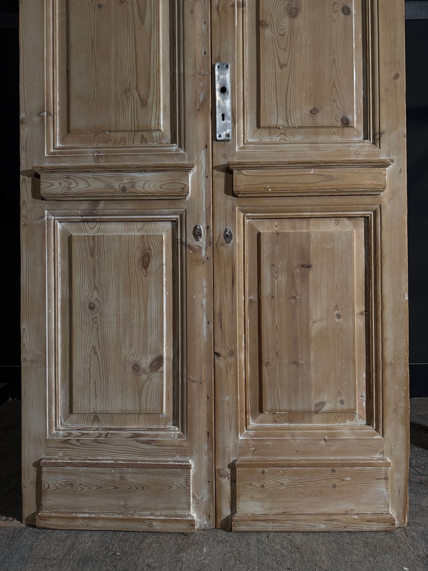 Antique 2 Panel Solid Double Doors - 43.75x103 - N548