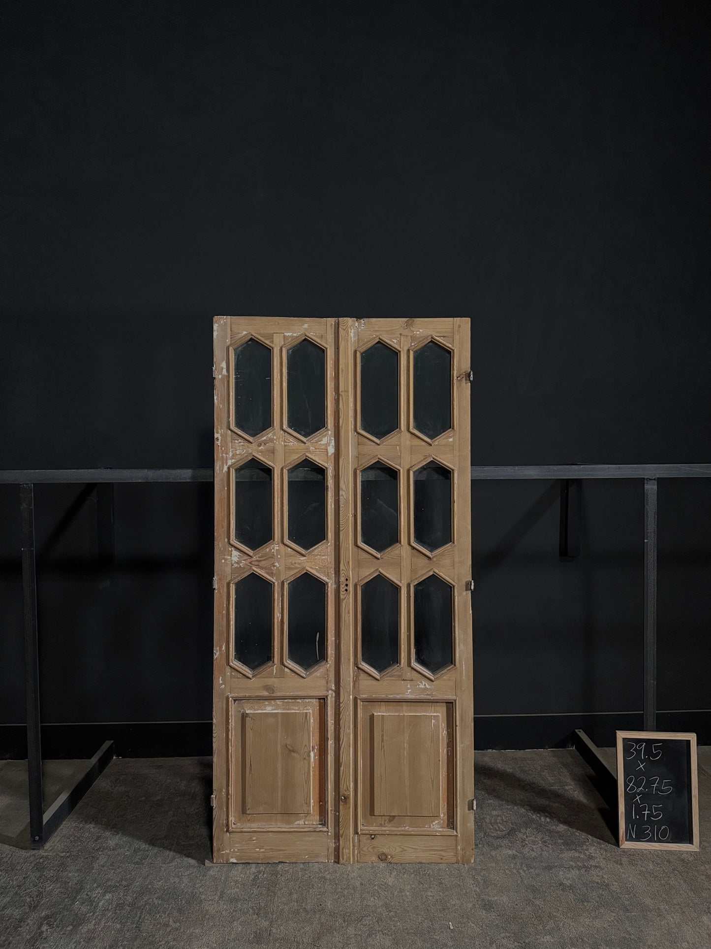 Antique Glass 6 Lite French Doors - 39.5x82.75 - N310