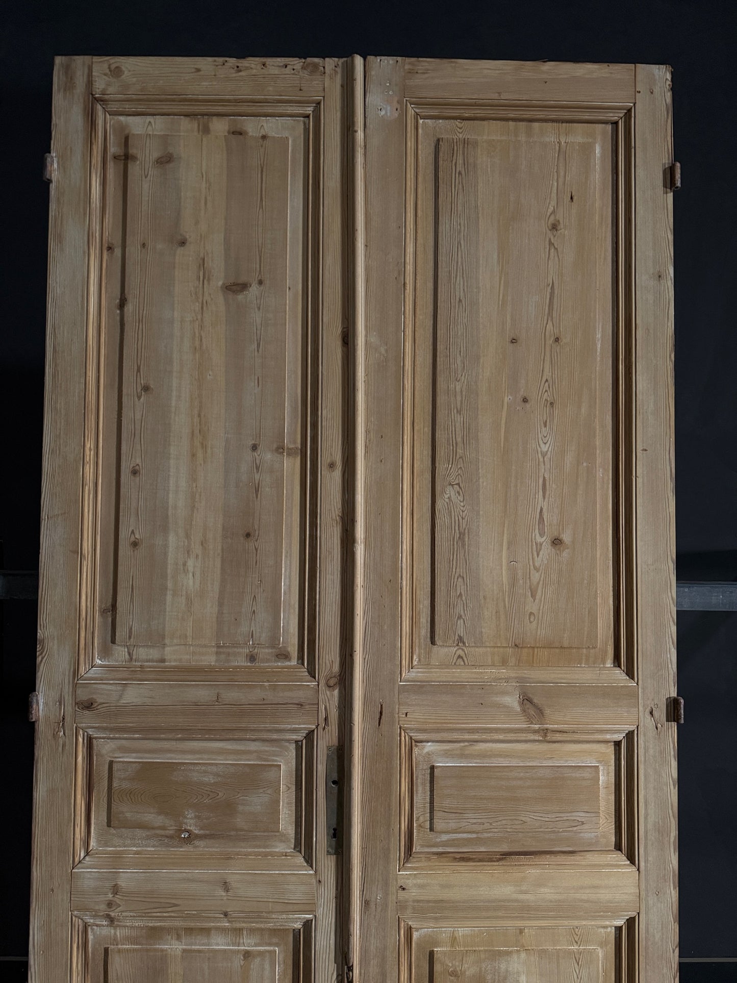 Antique 3 Panel Solid Double Doors - 47.25x99.5 - N464