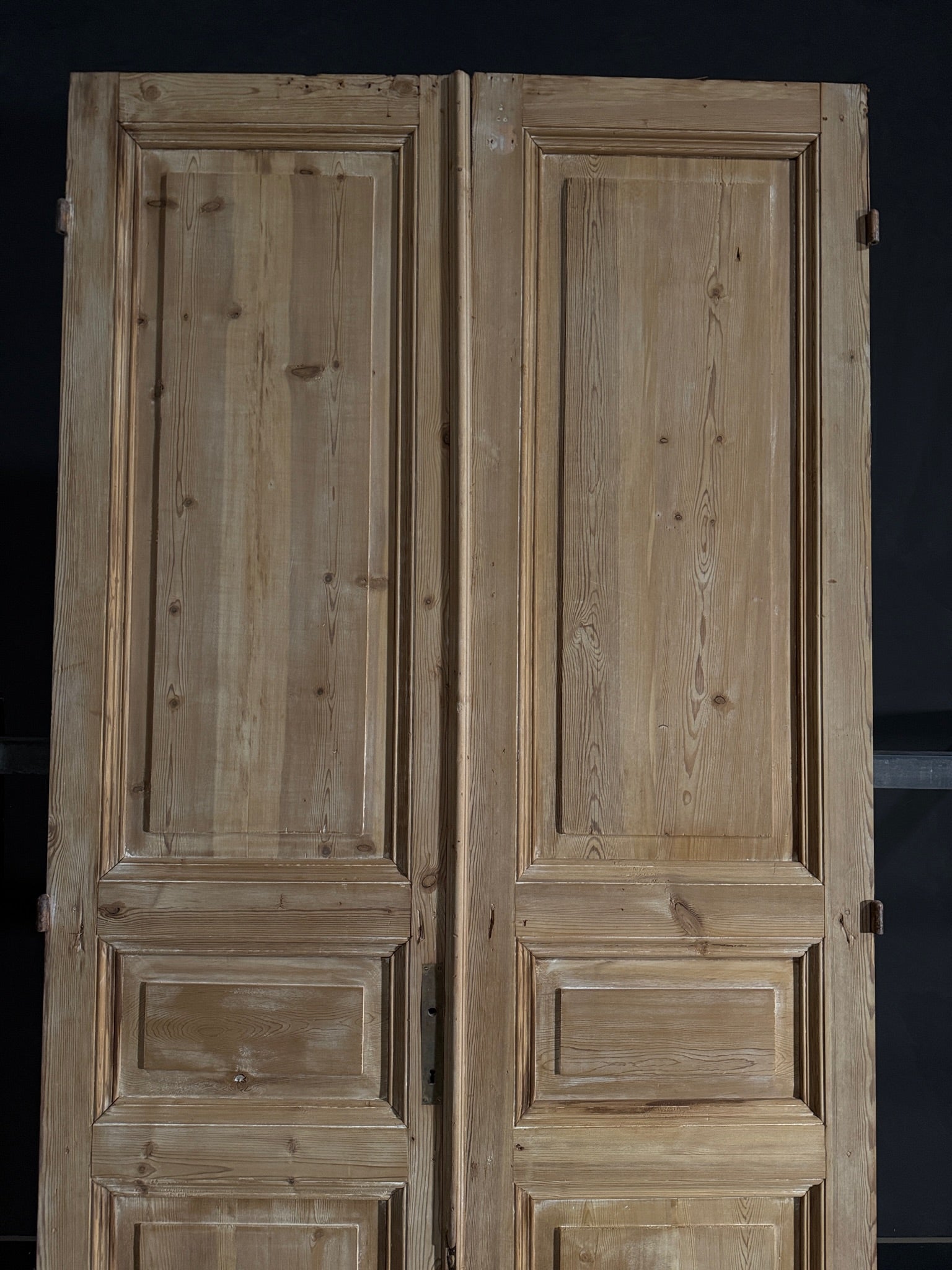 Antique 3 Panel Solid Double Doors - 47.25x99.5 - N464