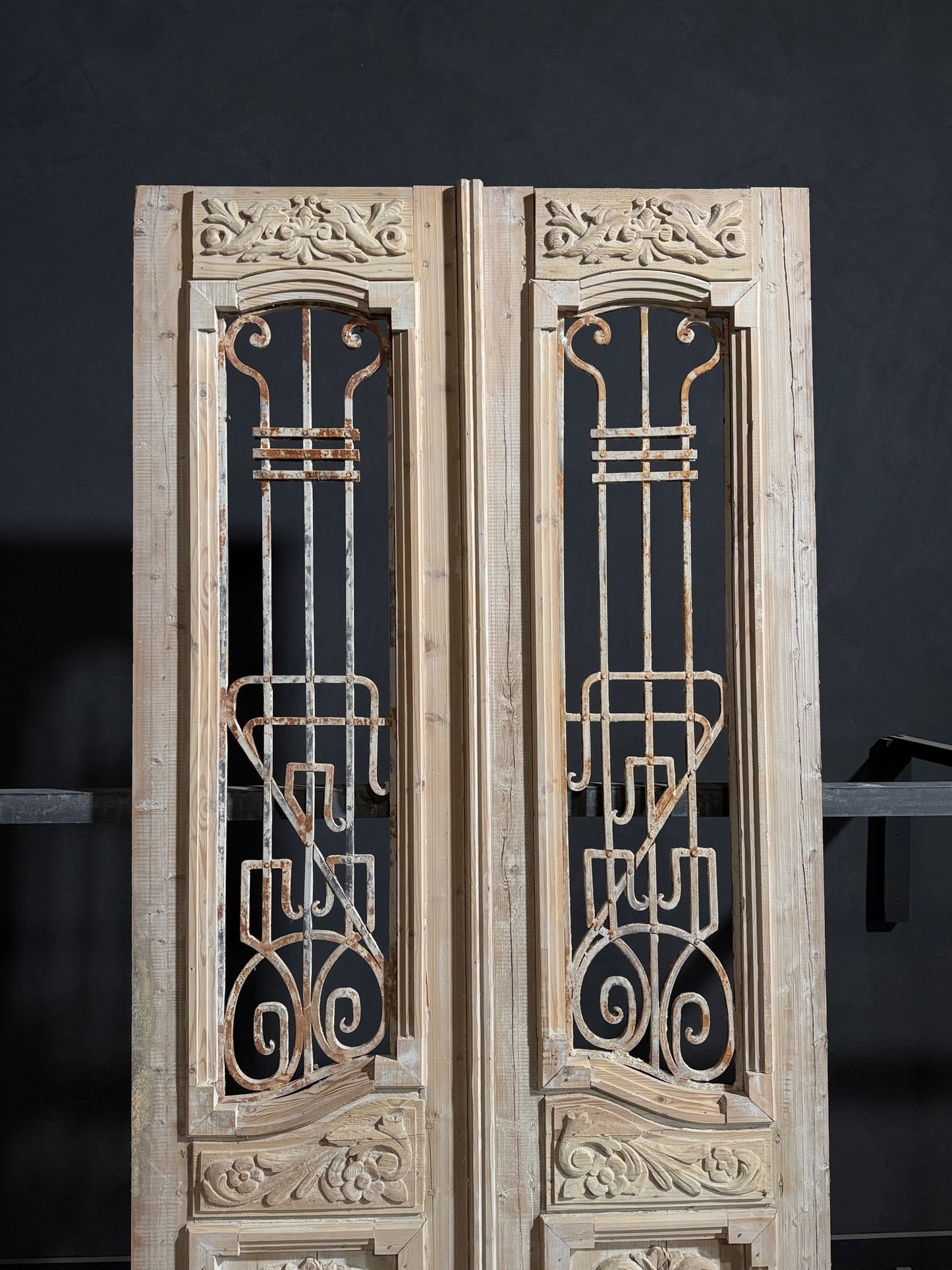 Antique Iron French Doors - 44.5x99.5 - N269