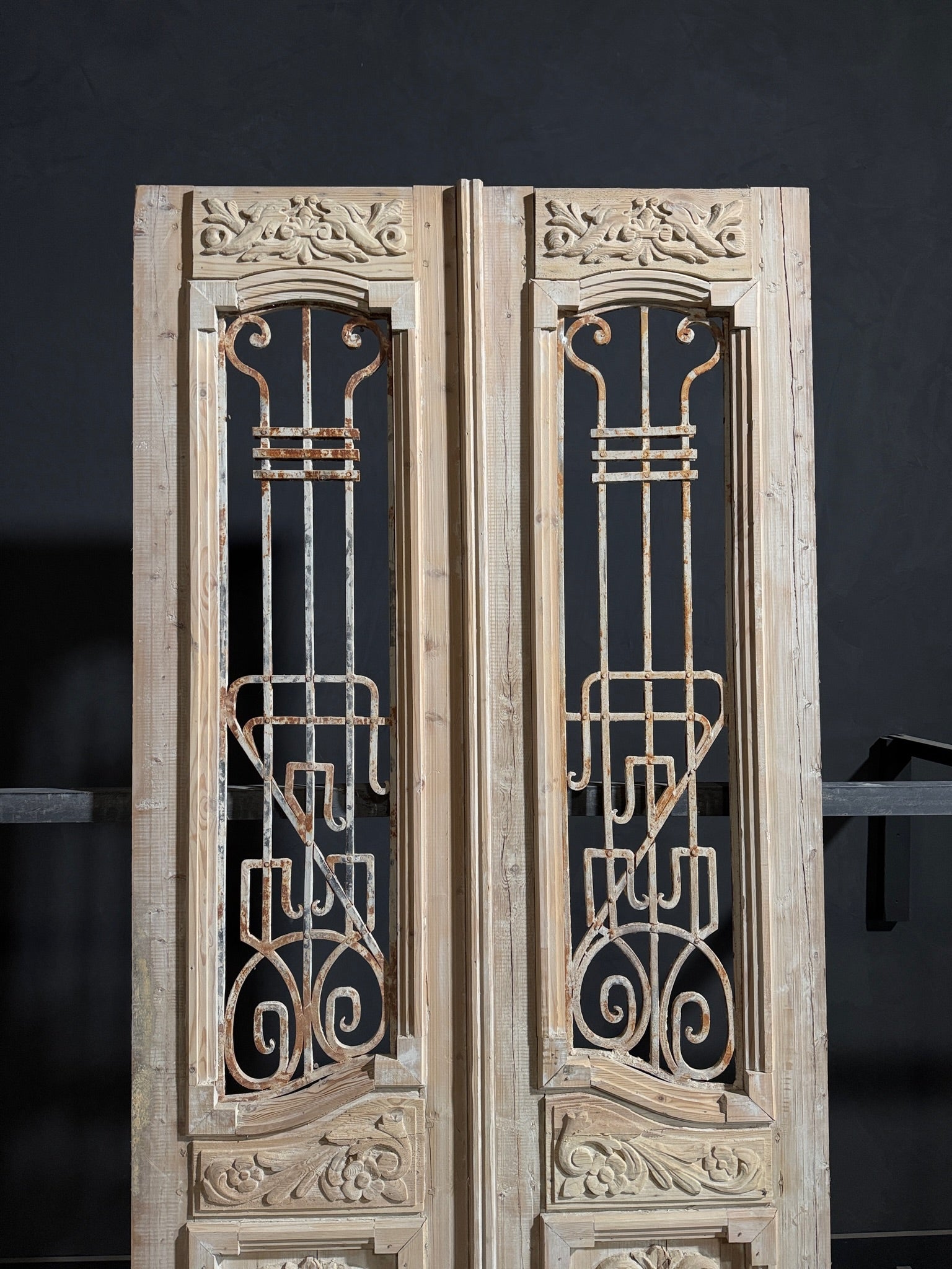 Antique Iron French Doors - 44.5x99.5 - N269