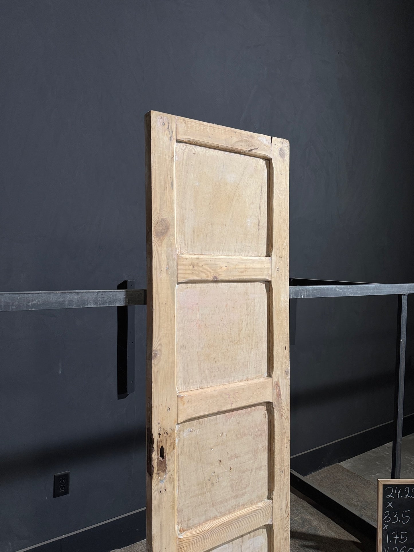 Antique 4 Panel Solid Single Door - 24.25x83.5 - N260