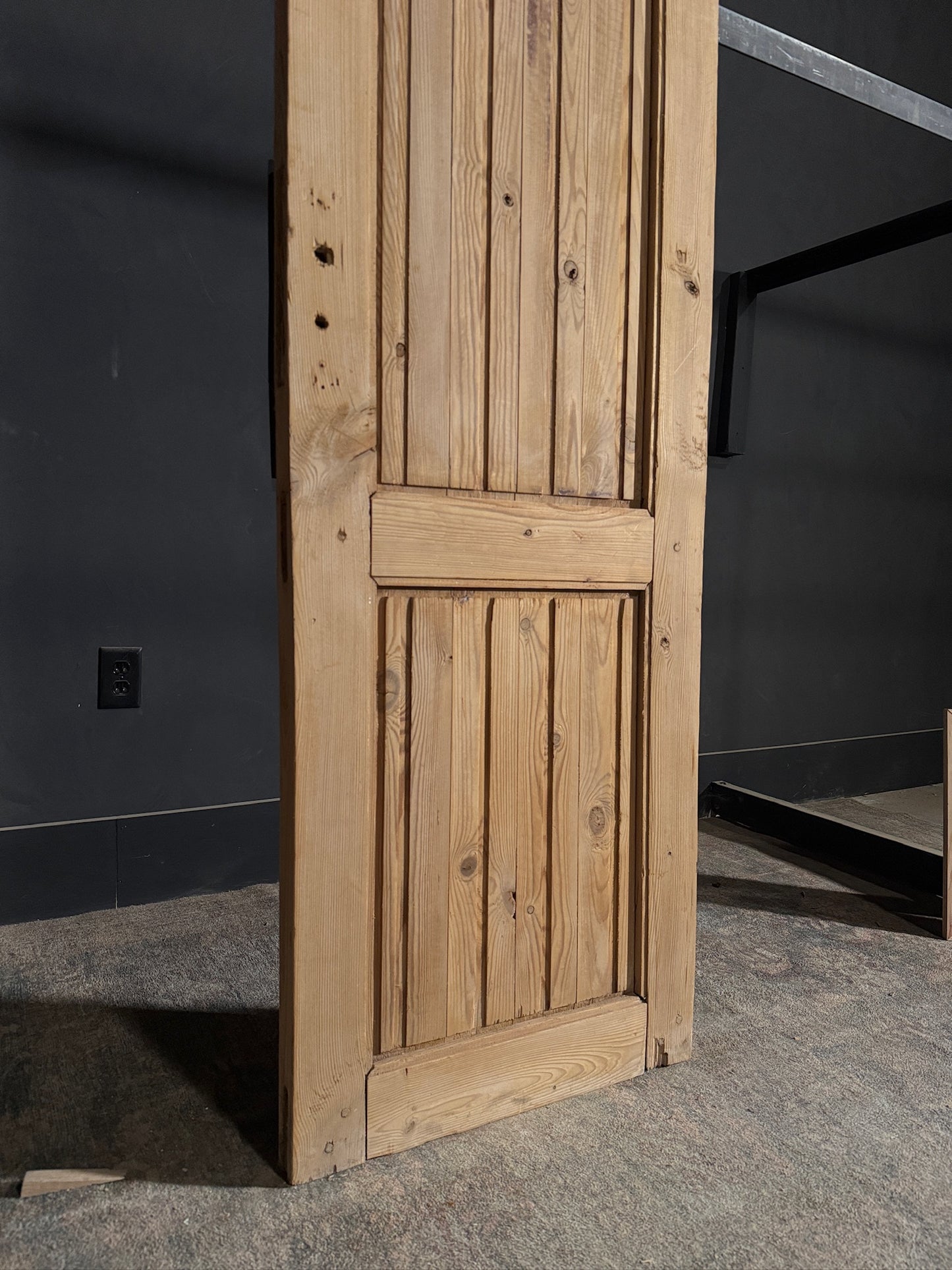 Antique 2 Panel Solid Single Door - 24x80.25 - N450