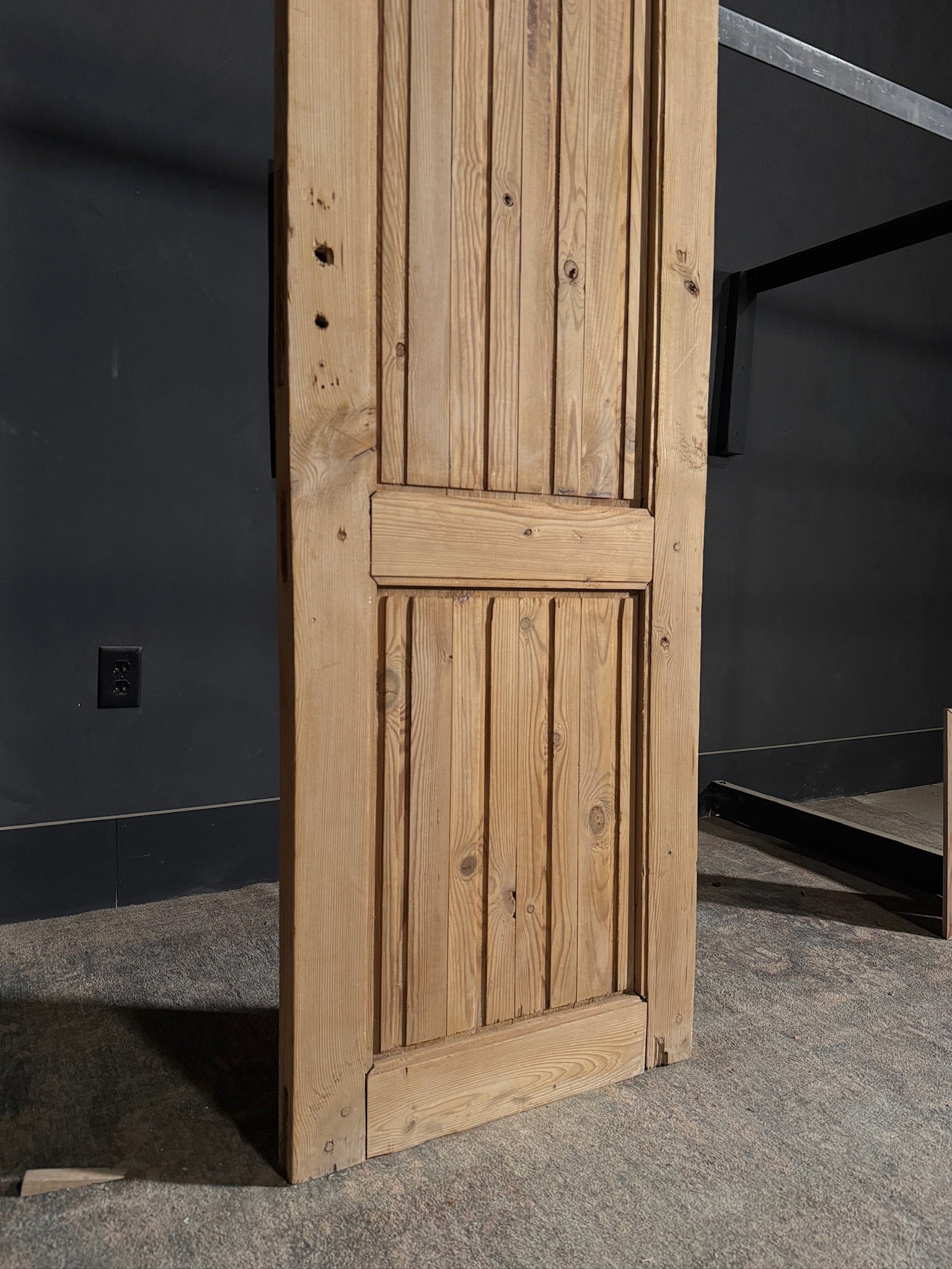 Antique 2 Panel Solid Single Door - 24x80.25 - N450