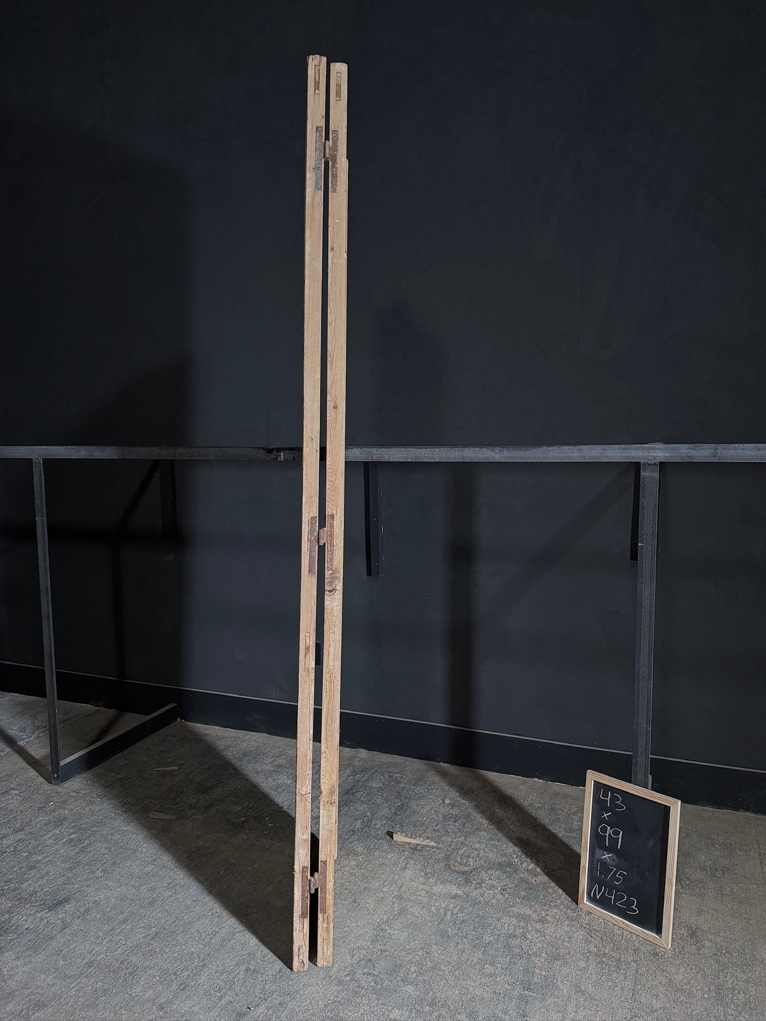 Antique Solid Double Doors - 43x99 - N423