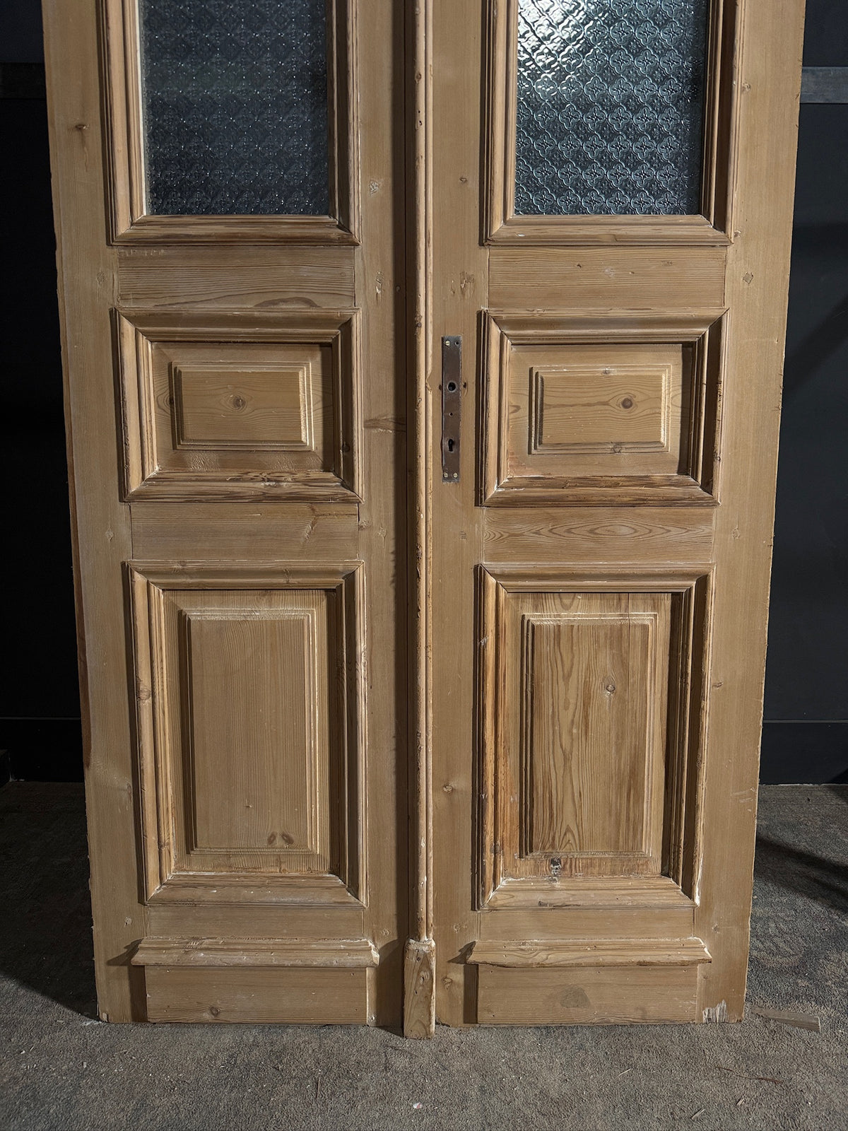 Antique Obscured Glass 1 Lite French Doors - 43x94.5 - N660