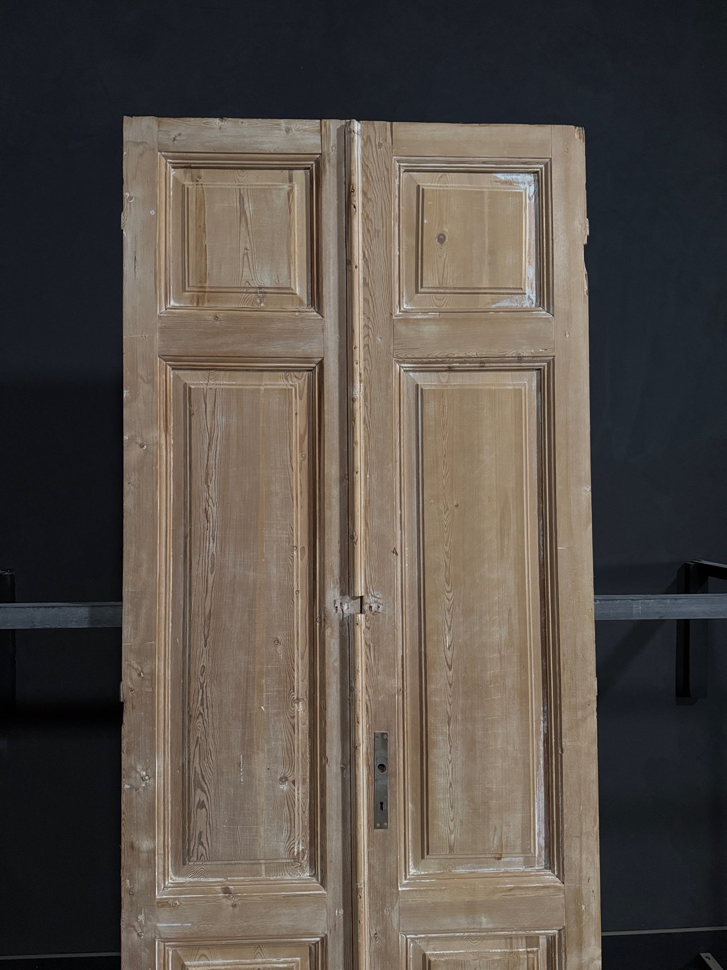 Antique 3 Panel Solid Double Doors - 41.75x103.5 - N383