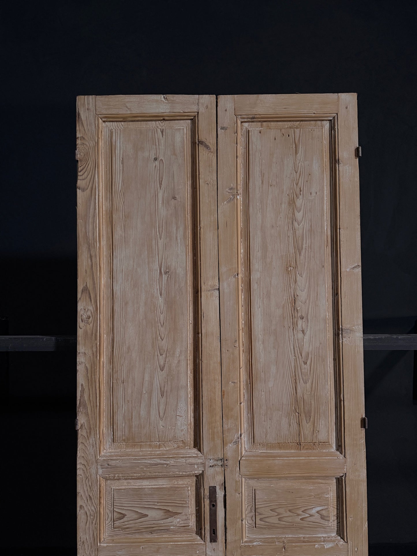 Antique Iron 3 Panel Double Doors - 39.75x94.5 - N10