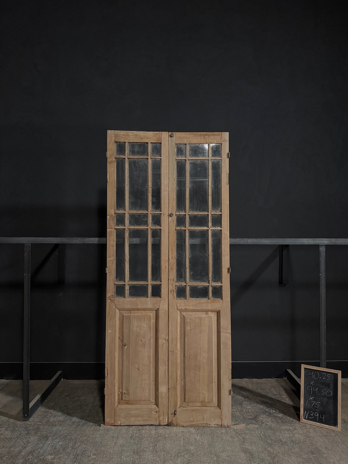 Antique Glass 15 Lite French Doors - 40.25x94.5 - N394