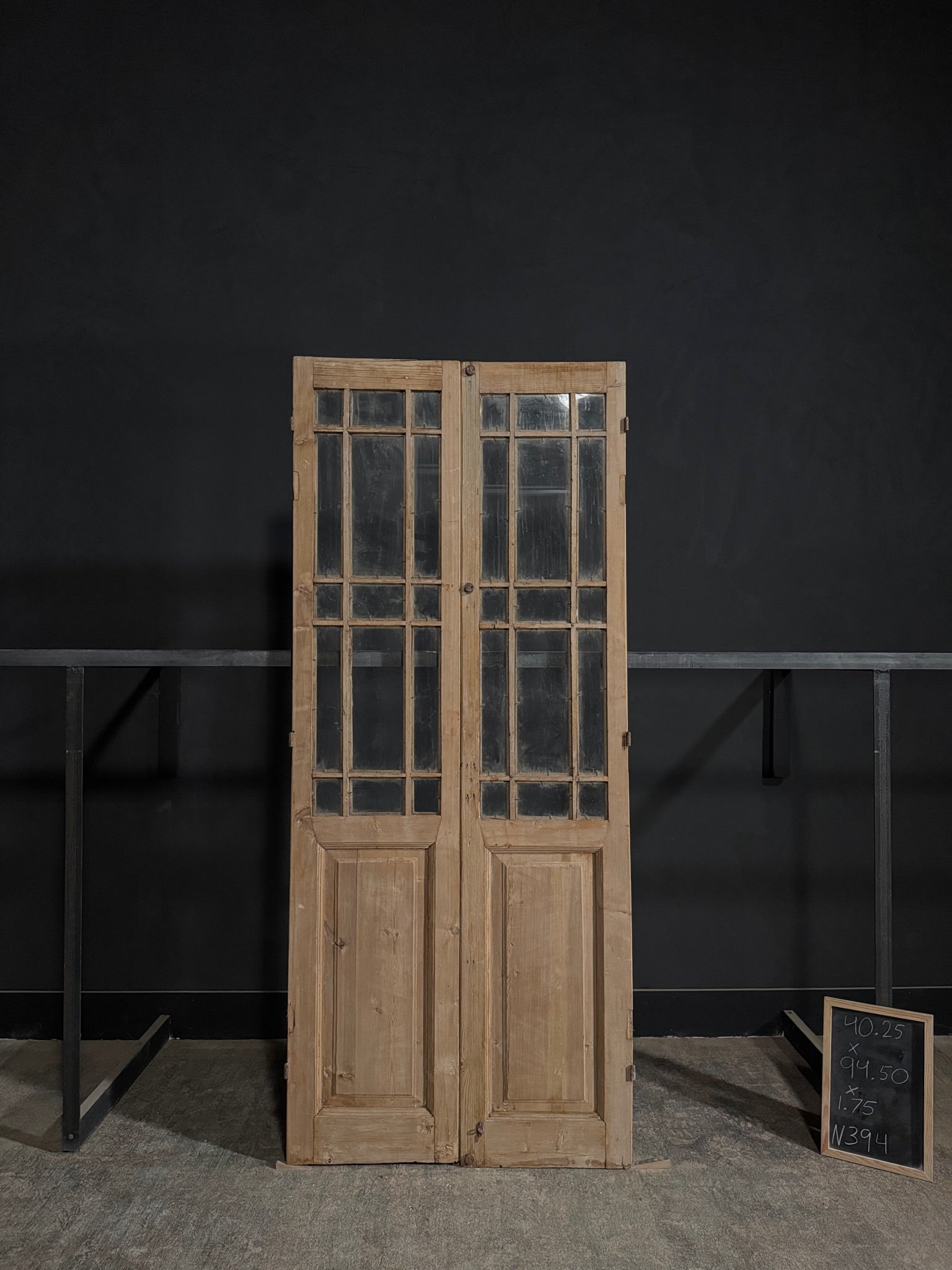 Antique Glass 15 Lite French Doors - 40.25x94.5 - N394