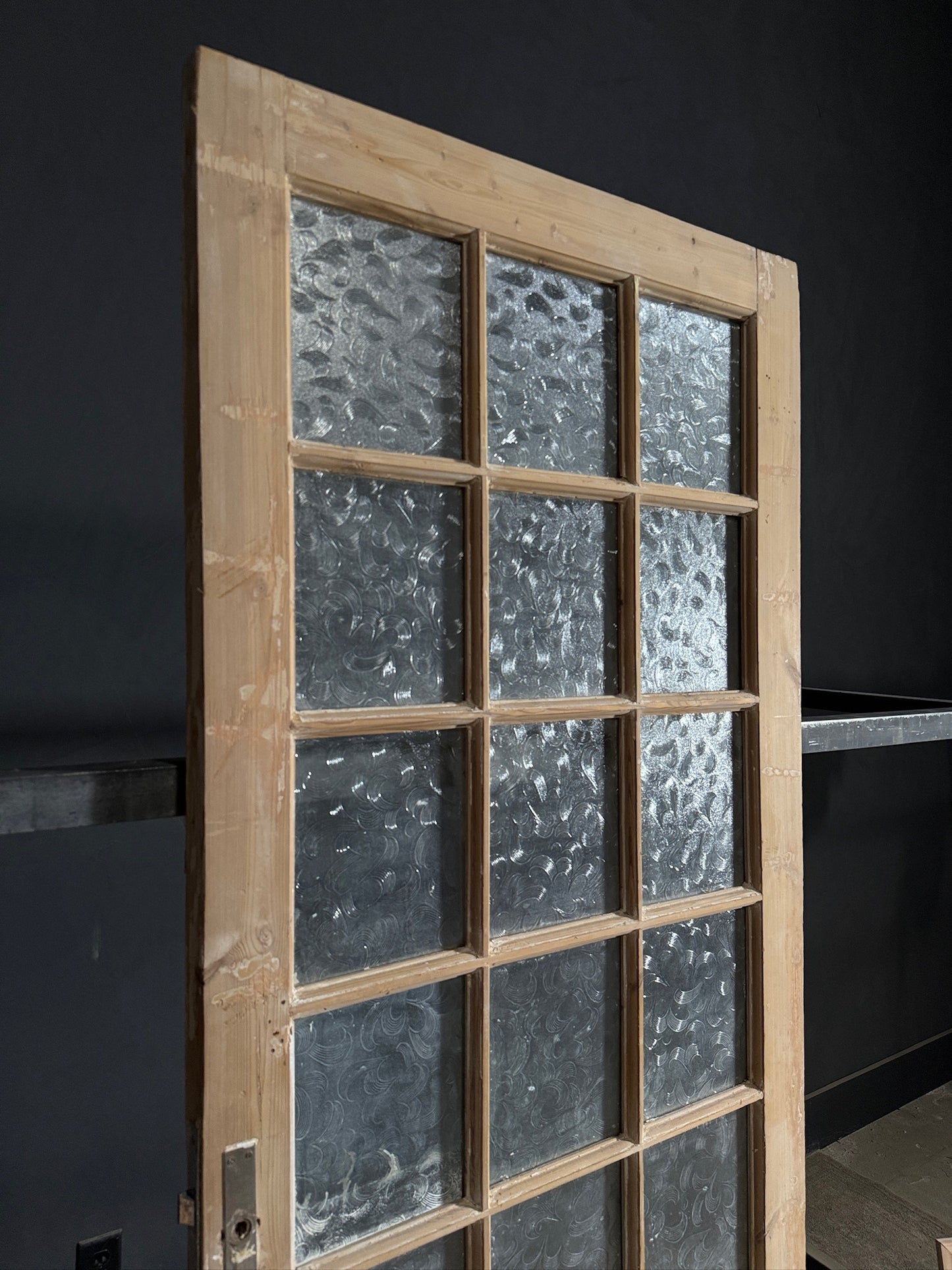 Antique Obscured Glass 15 Lite Single Door - 35.25x87 - N432
