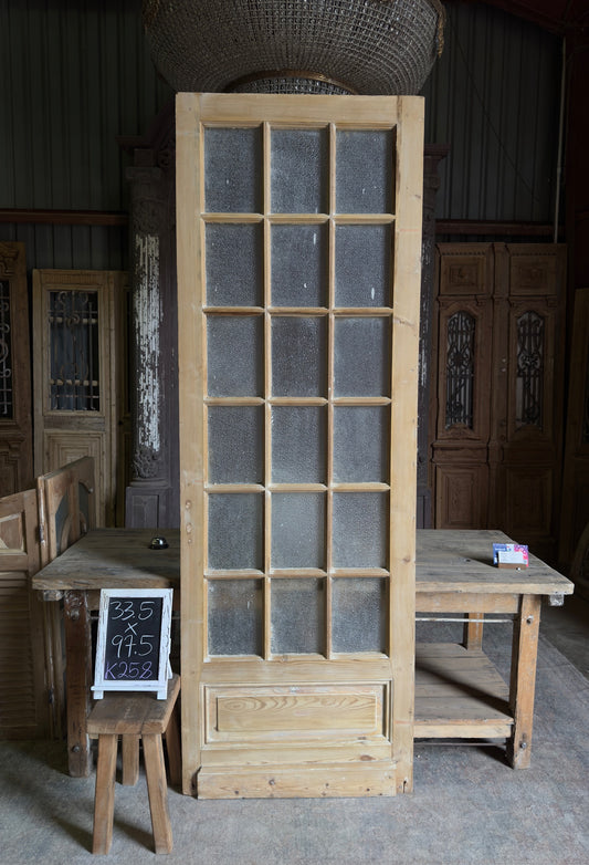 18 Lite Antique Glass Single Door - 33.5x97.5 K285