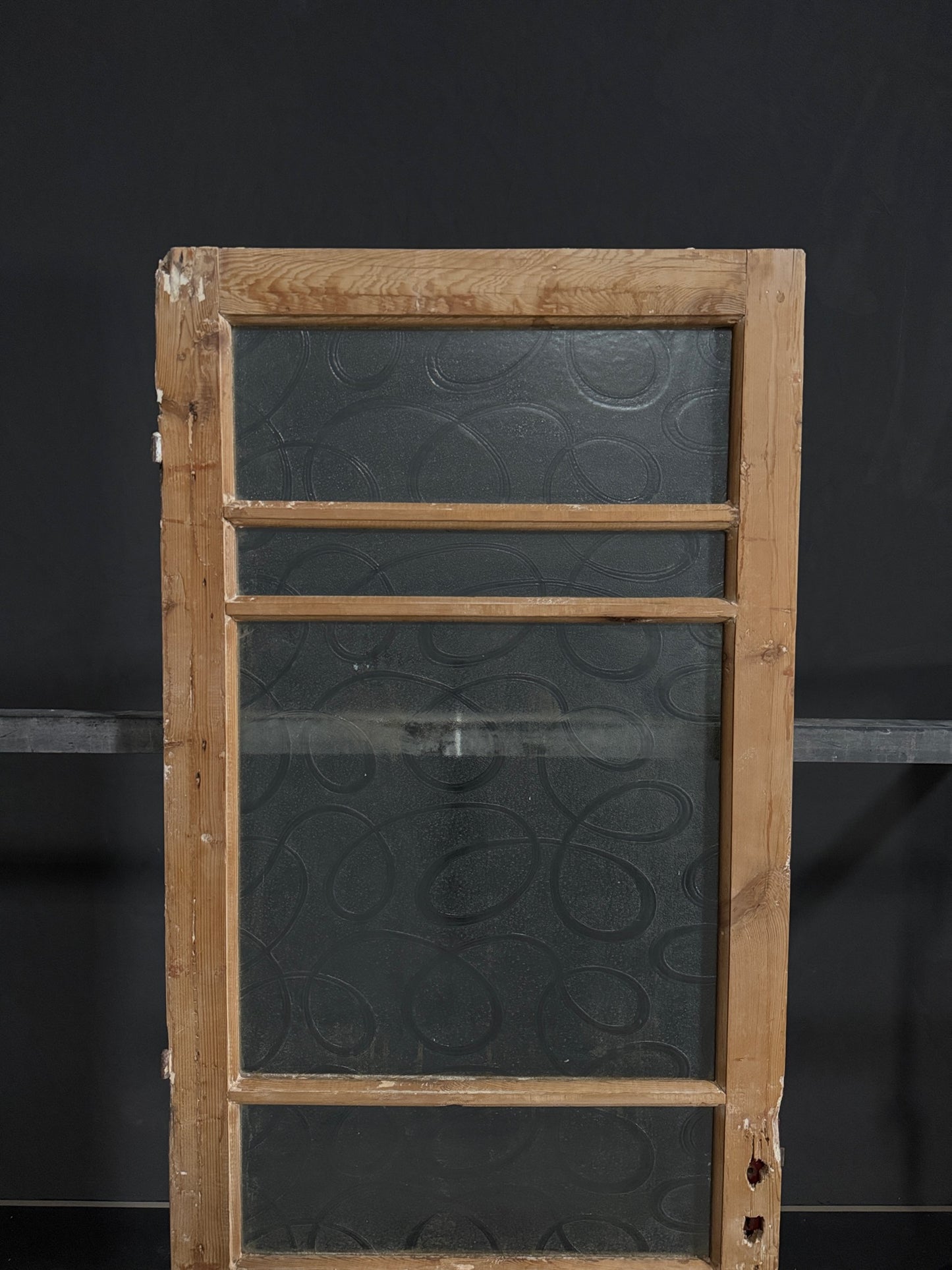 Antique Obscured Glass 3 Lite Single Door - 32x83.25 - N398