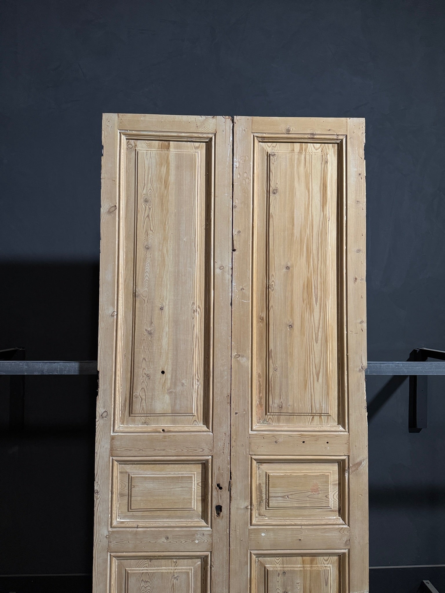 Antique 3 Panel Solid Double Doors - 42.5x100 - N239