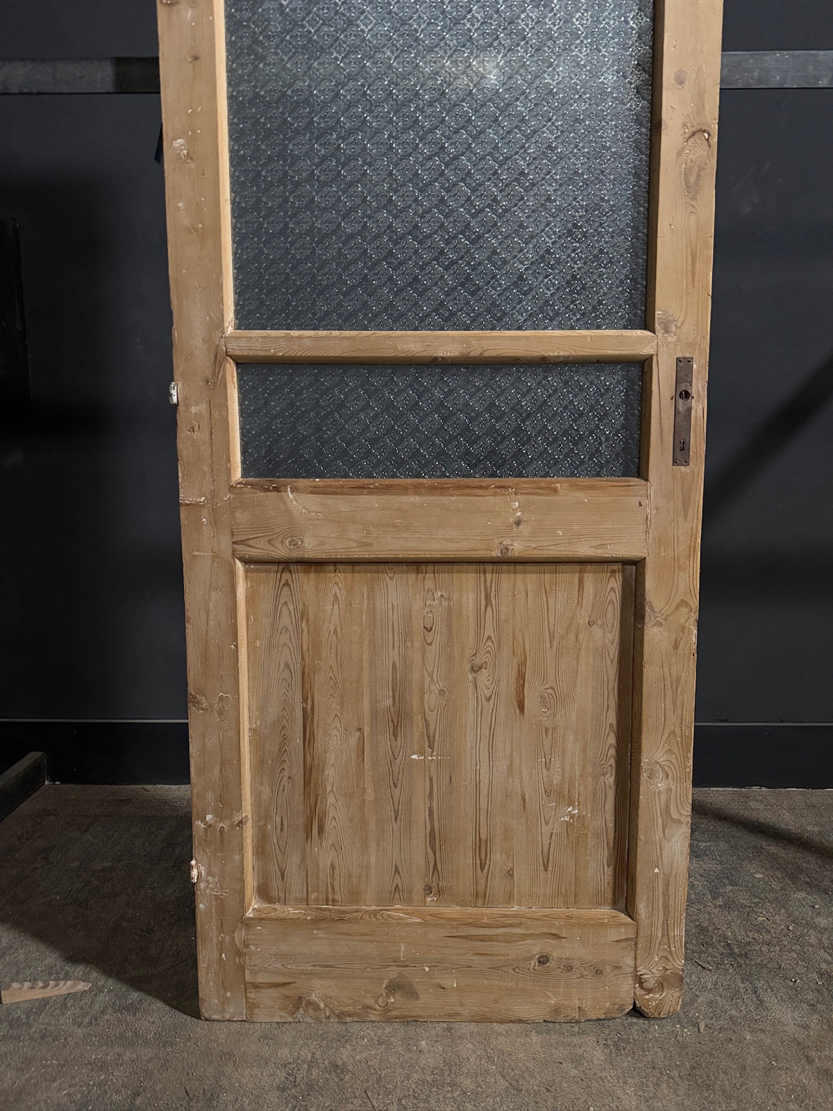 Antique Obscured Glass 4 Lite Single Door - 31.25x88 - N677