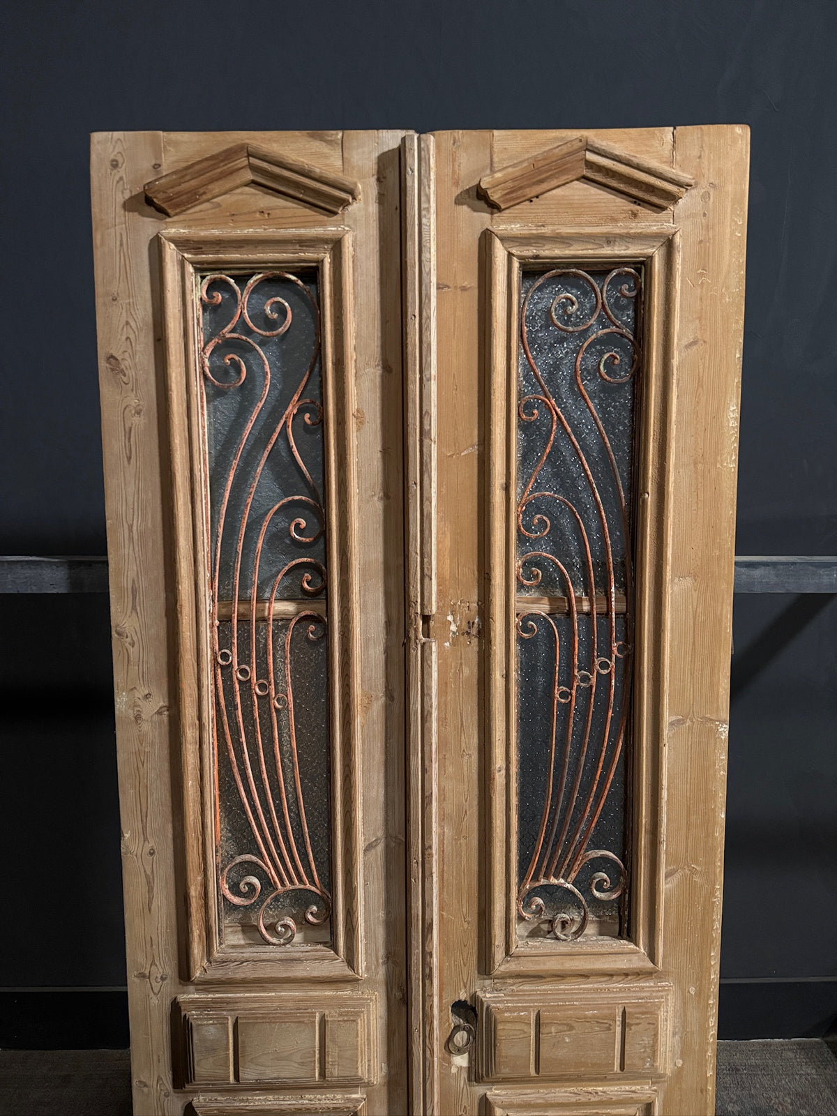 Antique Iron French Doors - 36.25x83.25 - N688