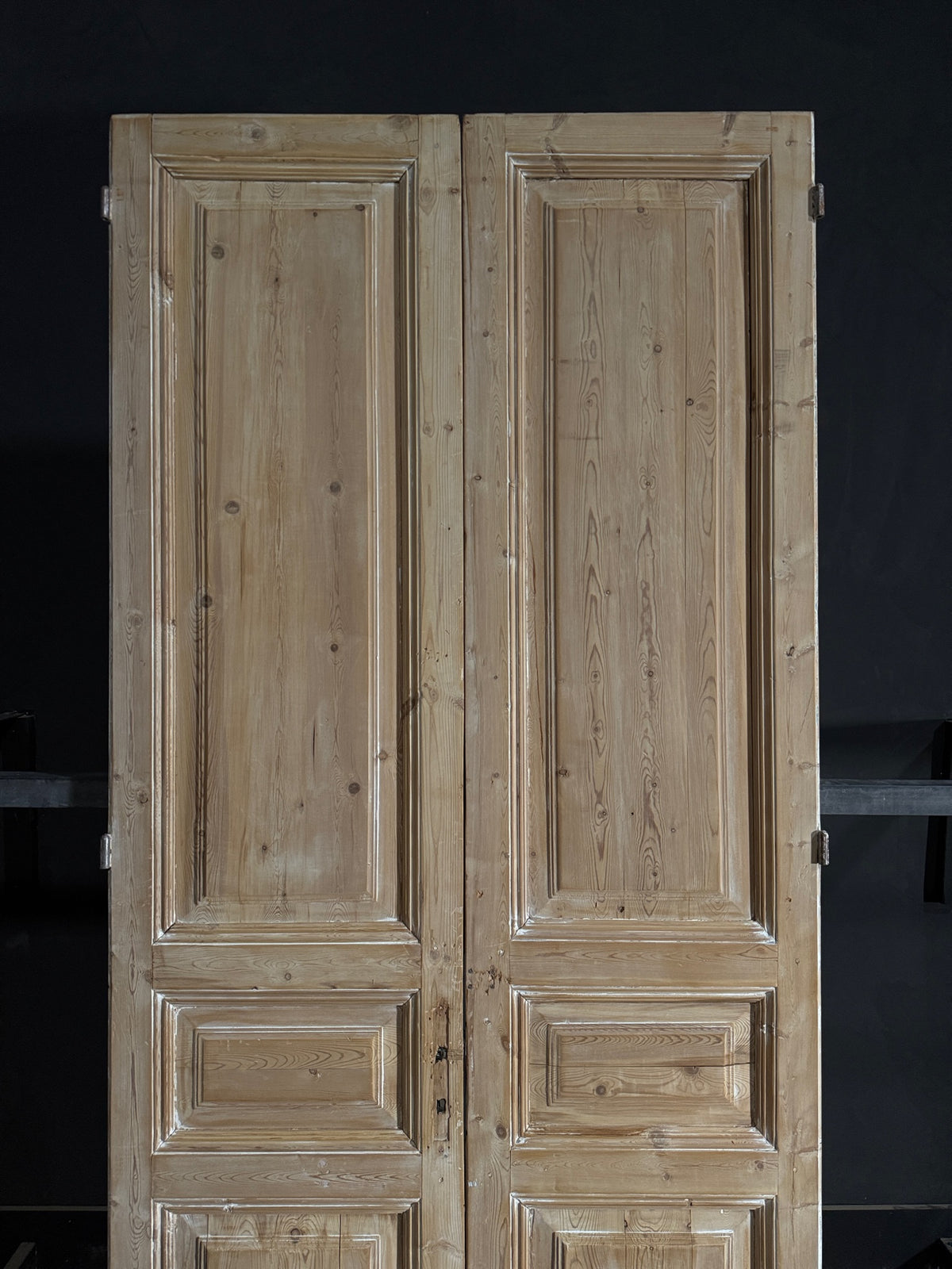 Antique 3 Panel Solid Double Doors - 45.75x103 - N521