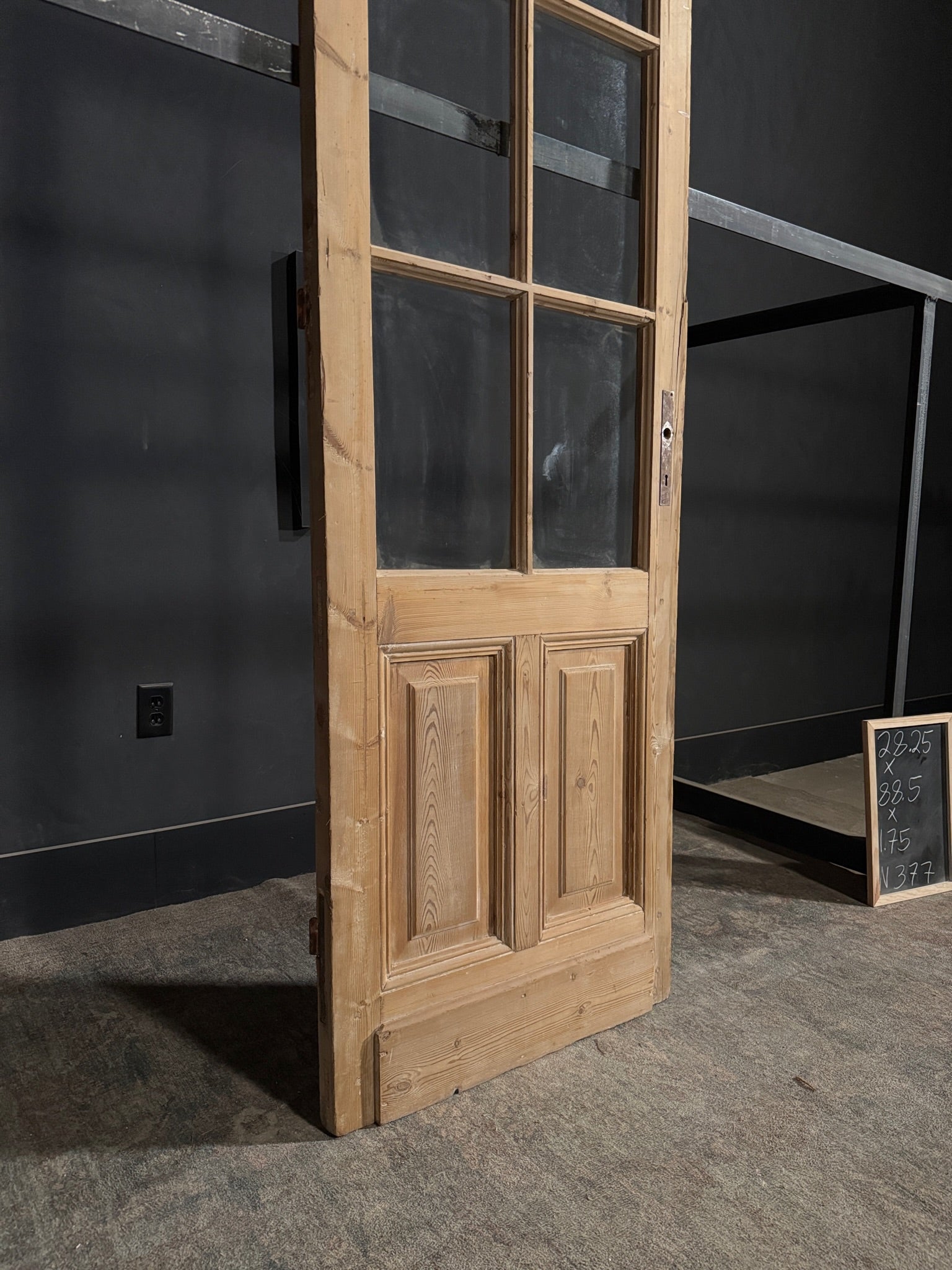 Antique Glass 6 Lite Single Door - 28.25x88.5 - N377