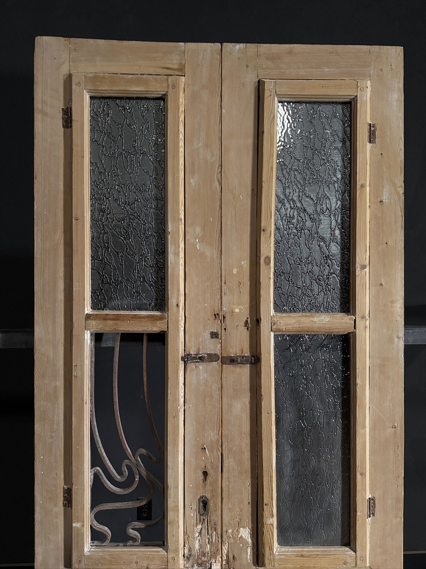 Antique Iron French Doors - 42x92.25 - N424