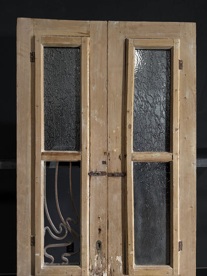Antique Iron French Doors - 42x92.25 - N424