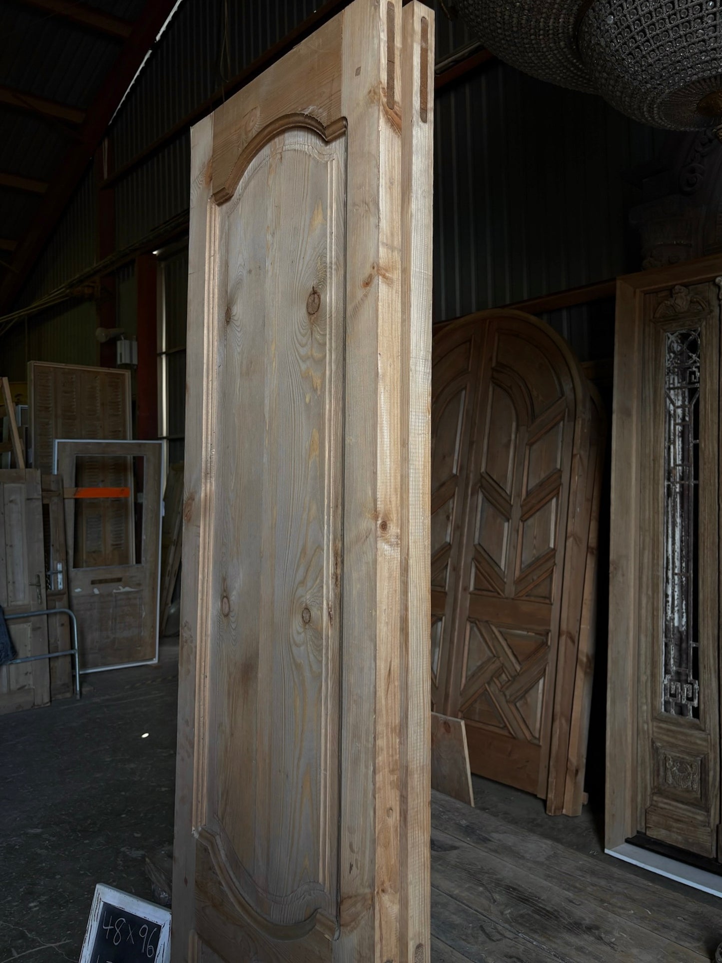 (The Helena) Handcrafted Hand carved Solid French Pair - 48x96 L45