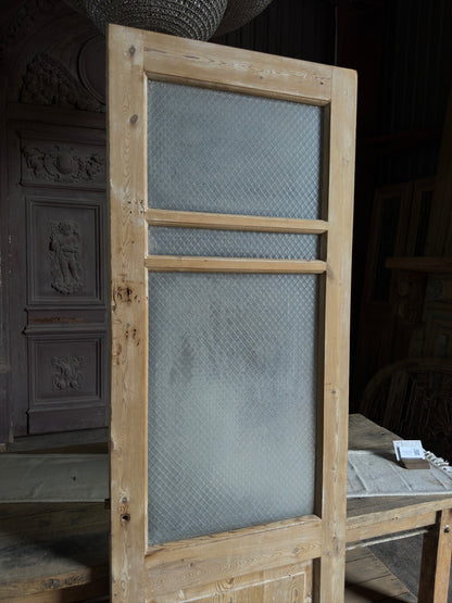 19th Century Antique Glass Door - 27.25x84.5 J483