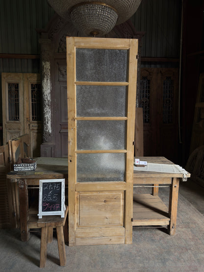 4 Lite Antique Glass Single Door - 27.75x85.5 J497