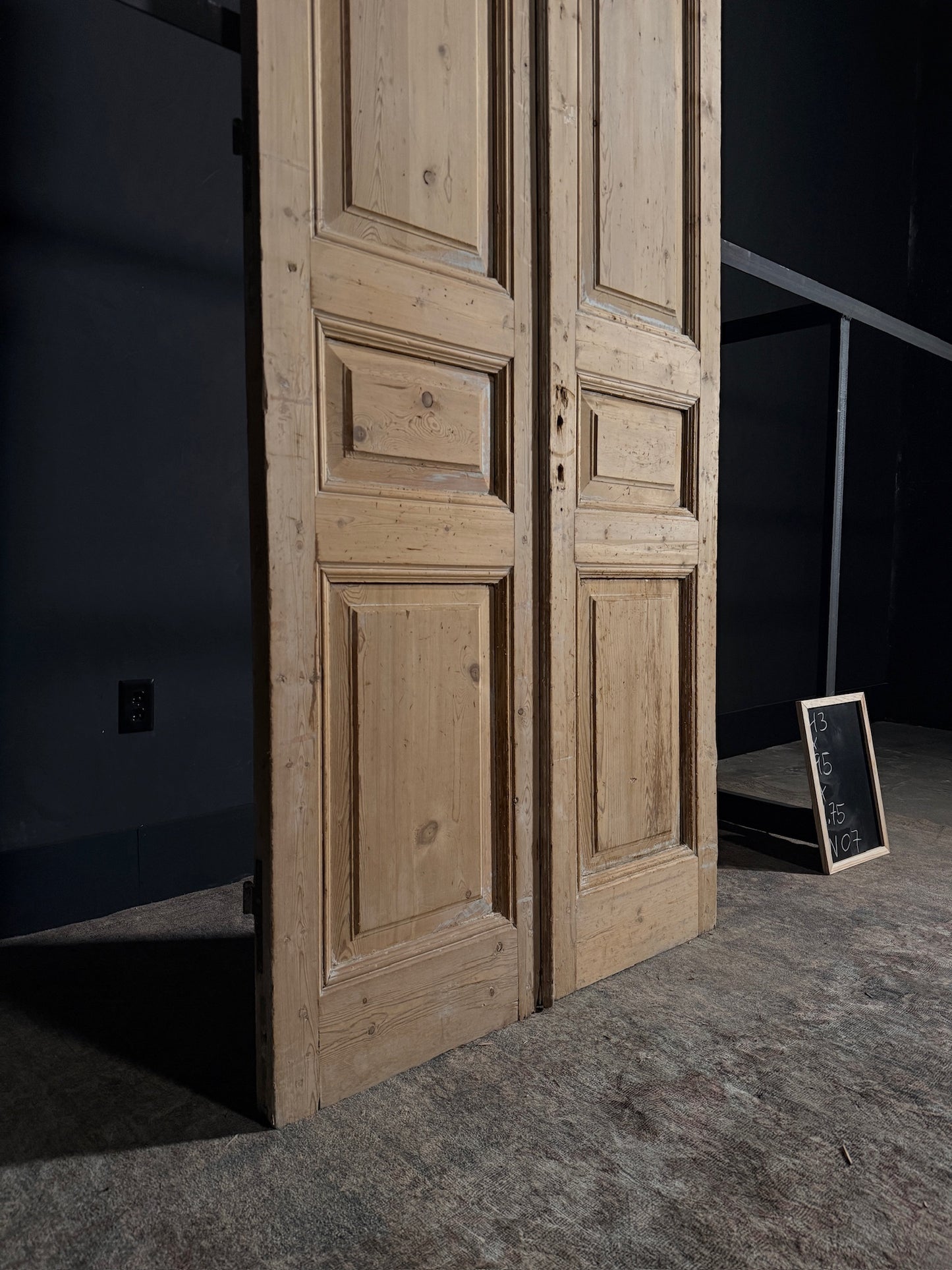 Antique Iron 3 Panel Double Doors - 50x95 - N07