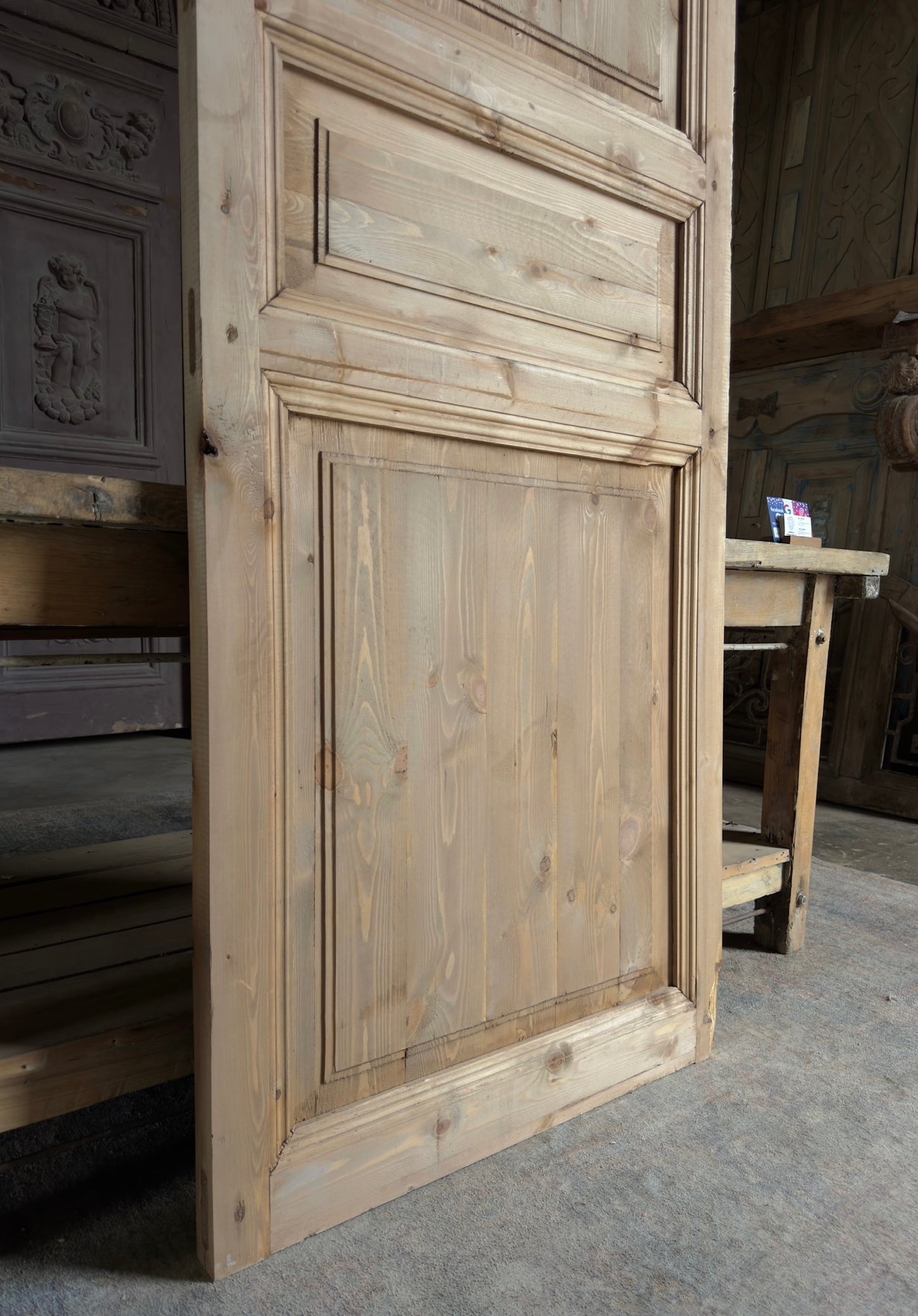 Handcrafted 3 Panel Solid Single Door - 32x96 K188