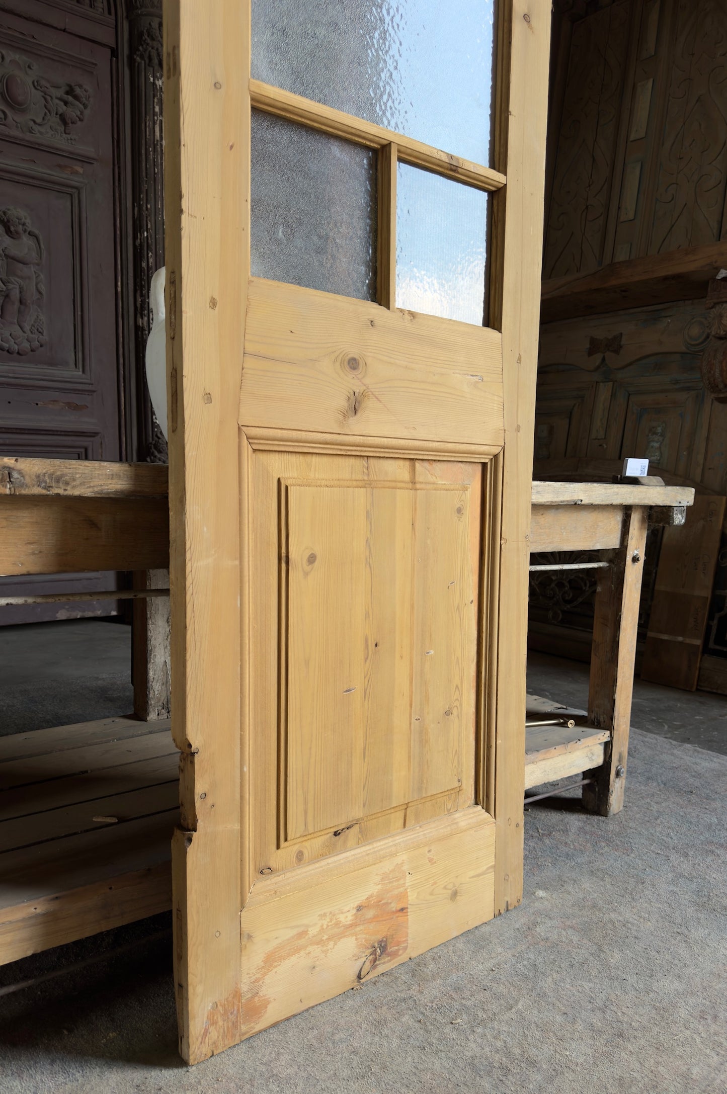 5 Lite Antique Glass Single Door - 26.5x92 K431