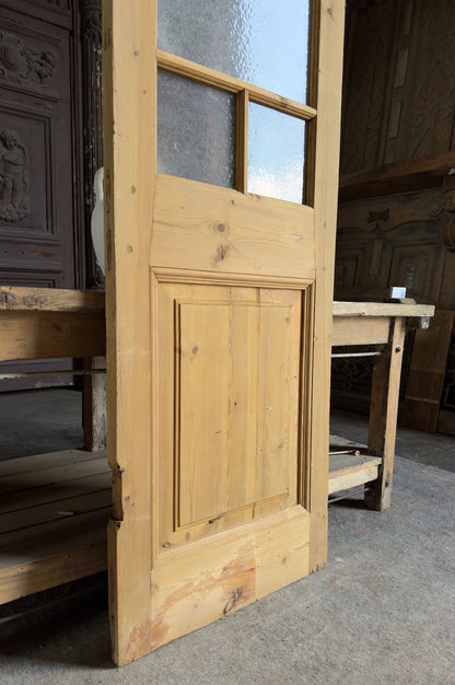 5 Lite Antique Glass Single Door - 26.5x92 K431