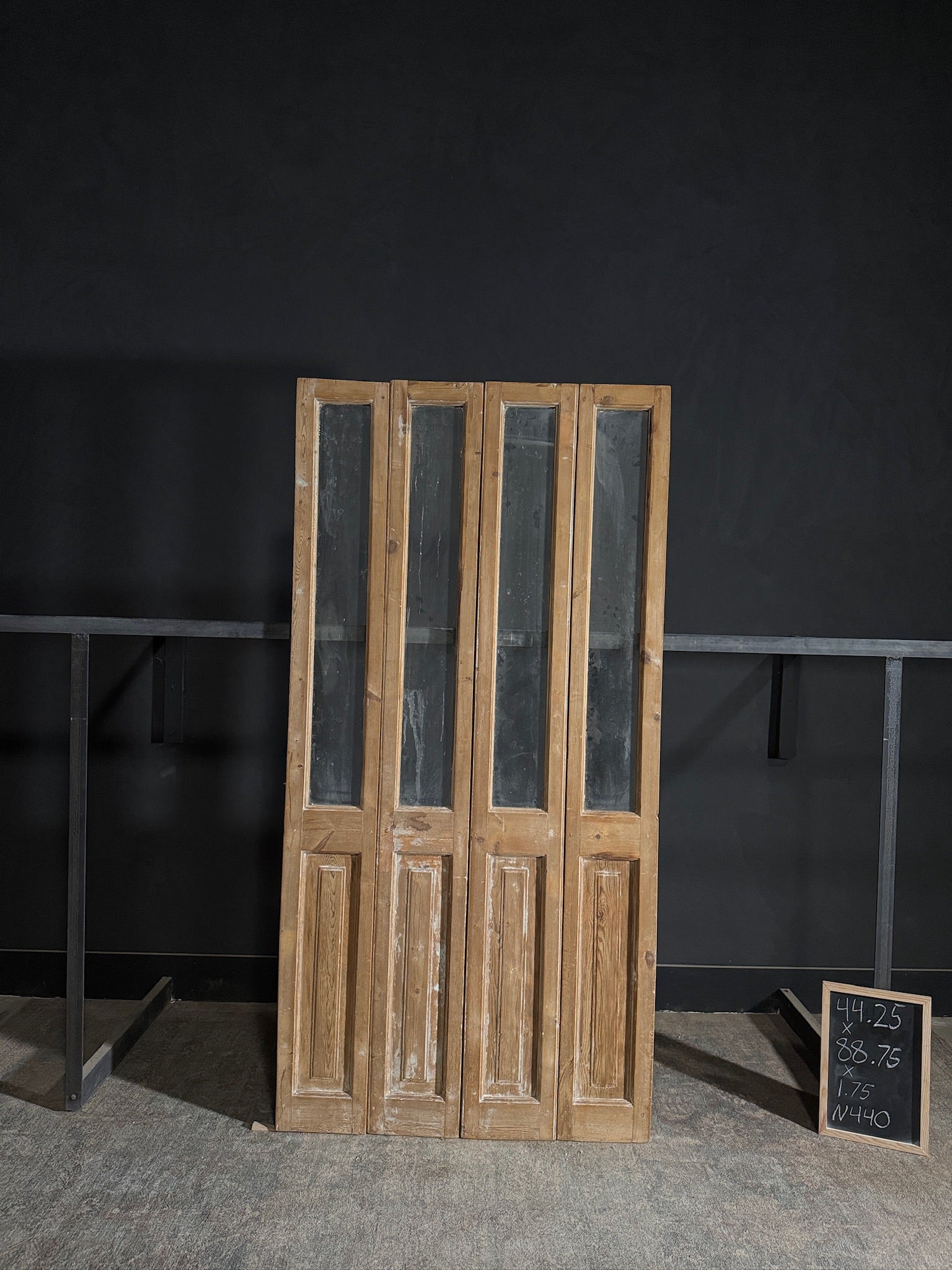 Antique Glass 1 Lite Bi-Fold Doors - 44.25x88.75 - N440