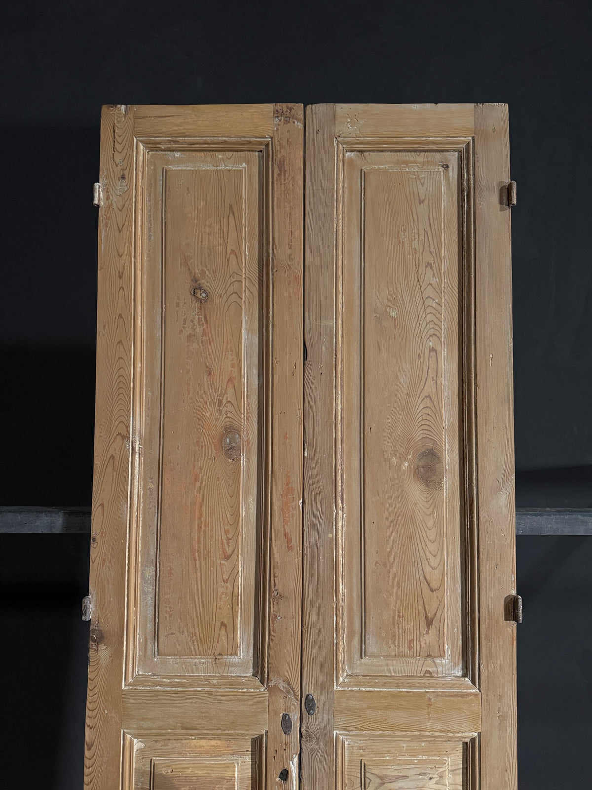 Antique 3 Panel Solid Double Doors - 36.25x96 - N532