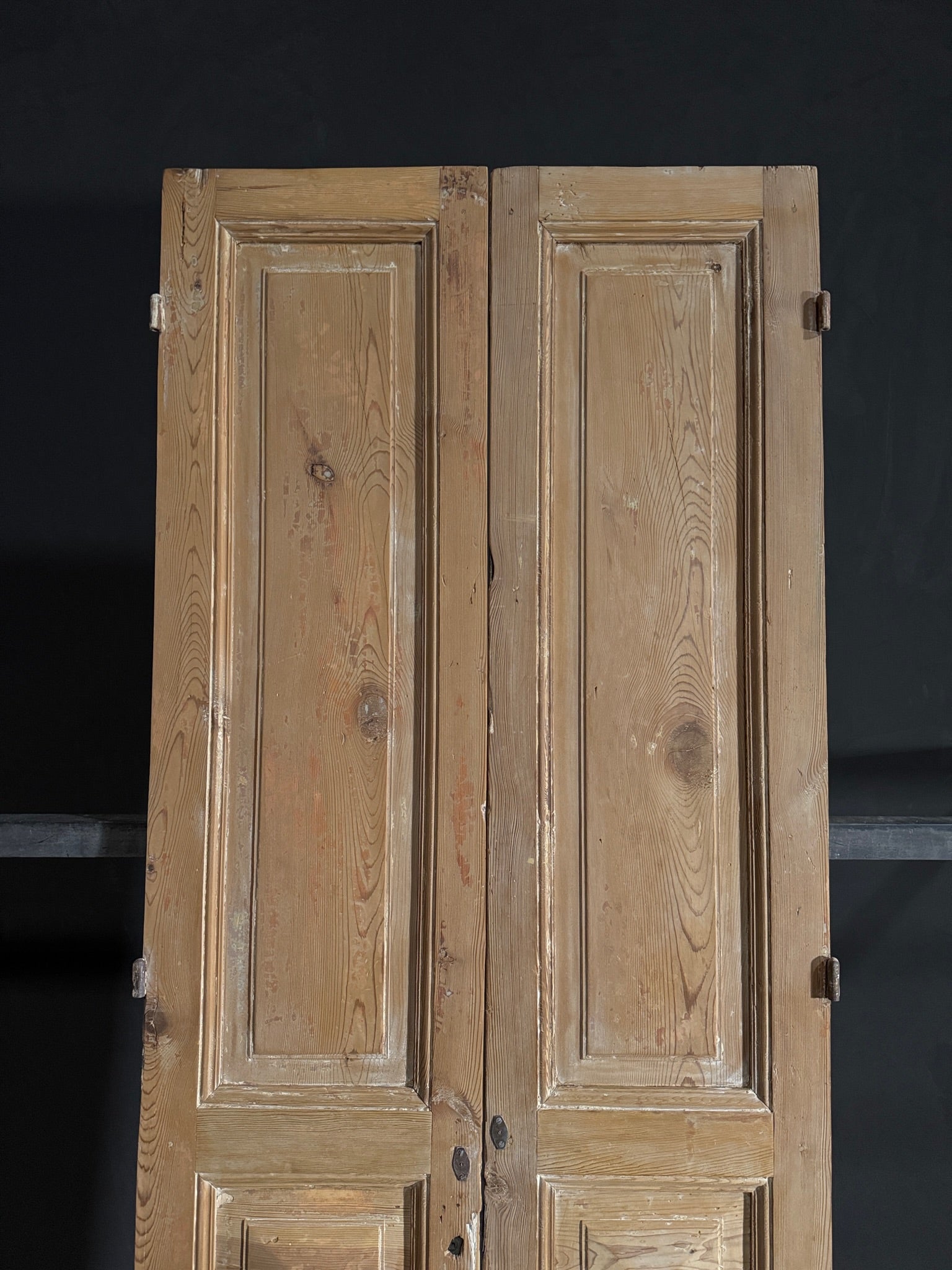 Antique 3 Panel Solid Double Doors - 36.25x96 - N532