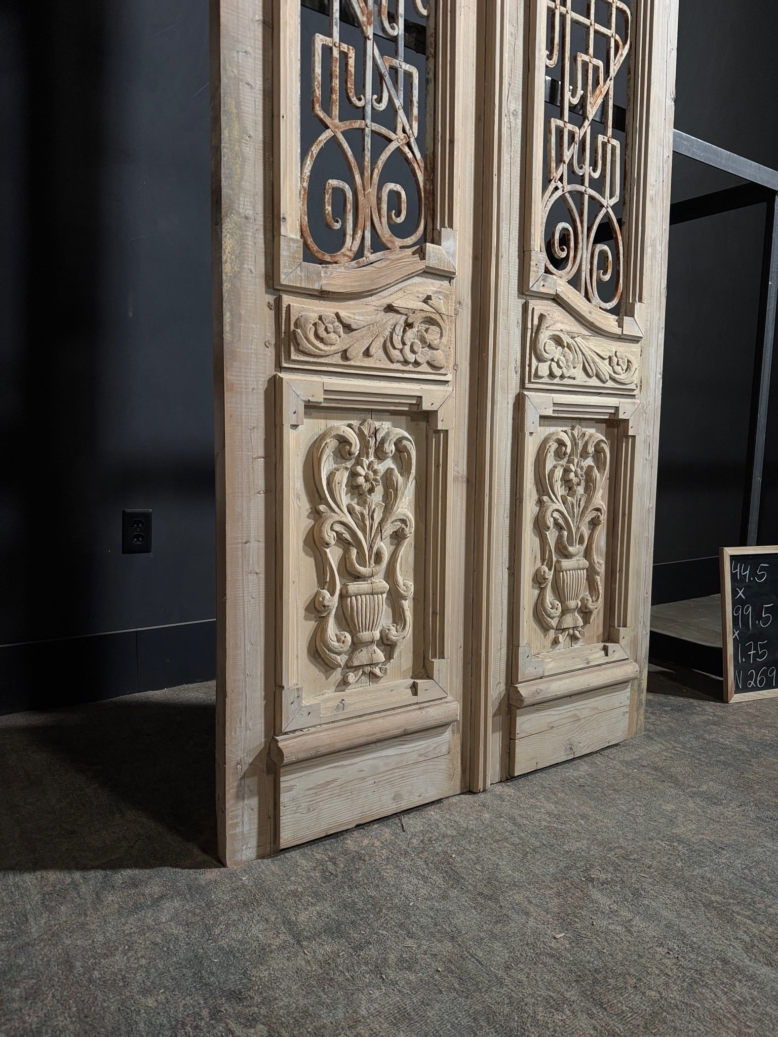 Antique Iron French Doors - 44.5x99.5 - N269