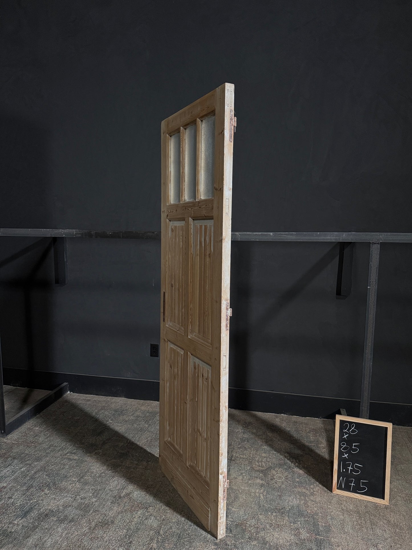 Antique Fluted 3 Lite Single Door - 28x85 - N75