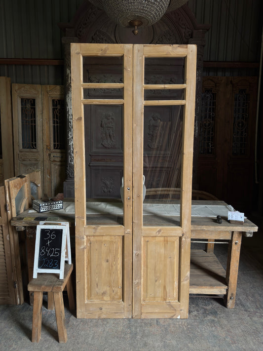 6 Lite European Antique Glass French Doors - 36x84.25 J283