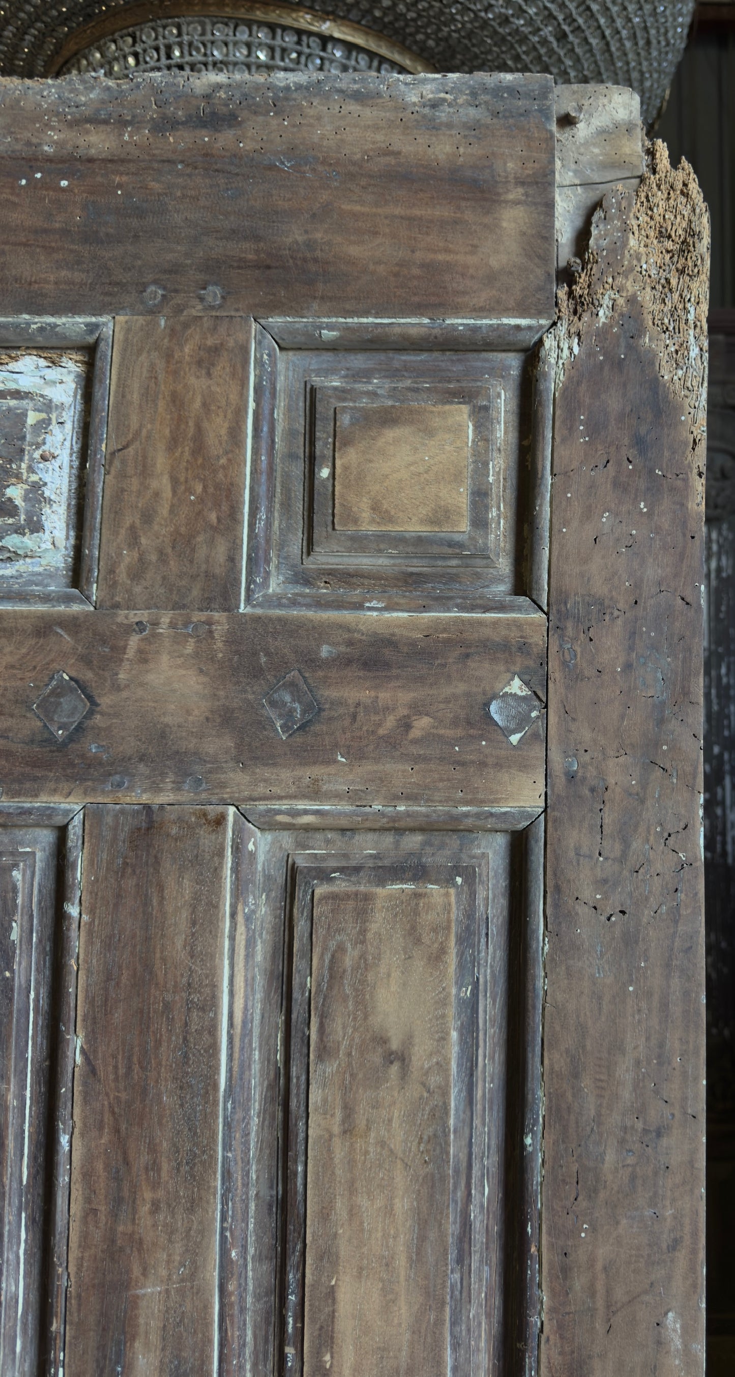 Spanish Multi-Panel Antique Door Pair - 38x87.5 - L262