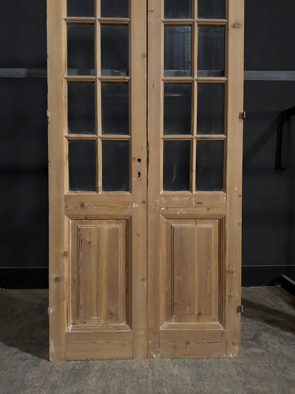 Antique Glass 10 Lite French Doors - 39.25x95.75 - N328