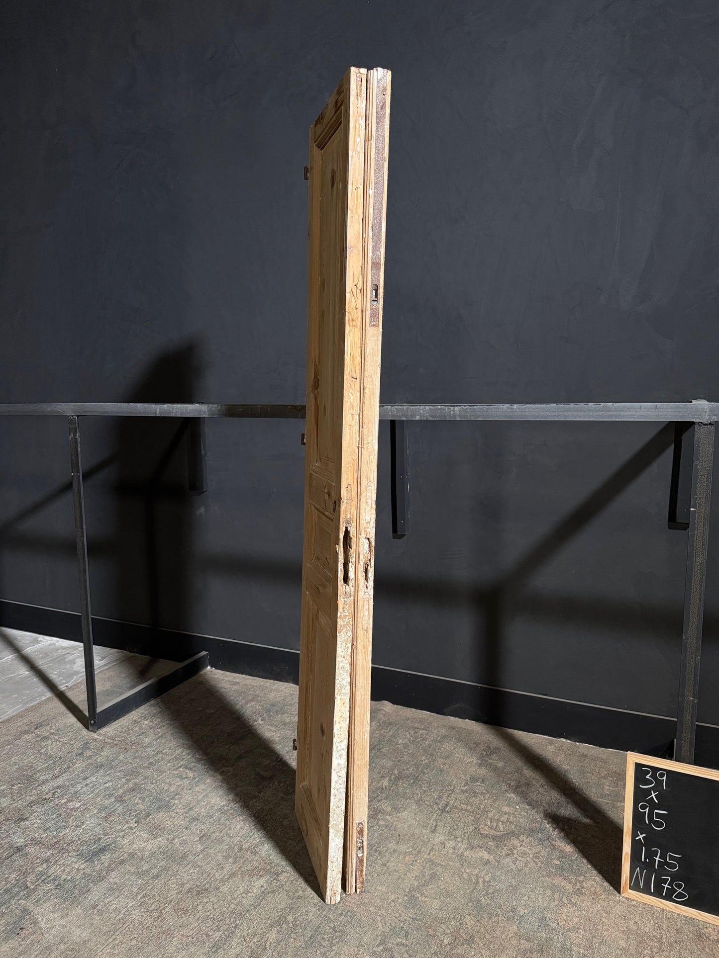 Antique 3 Panel Solid Double Doors - 39x95 - N178