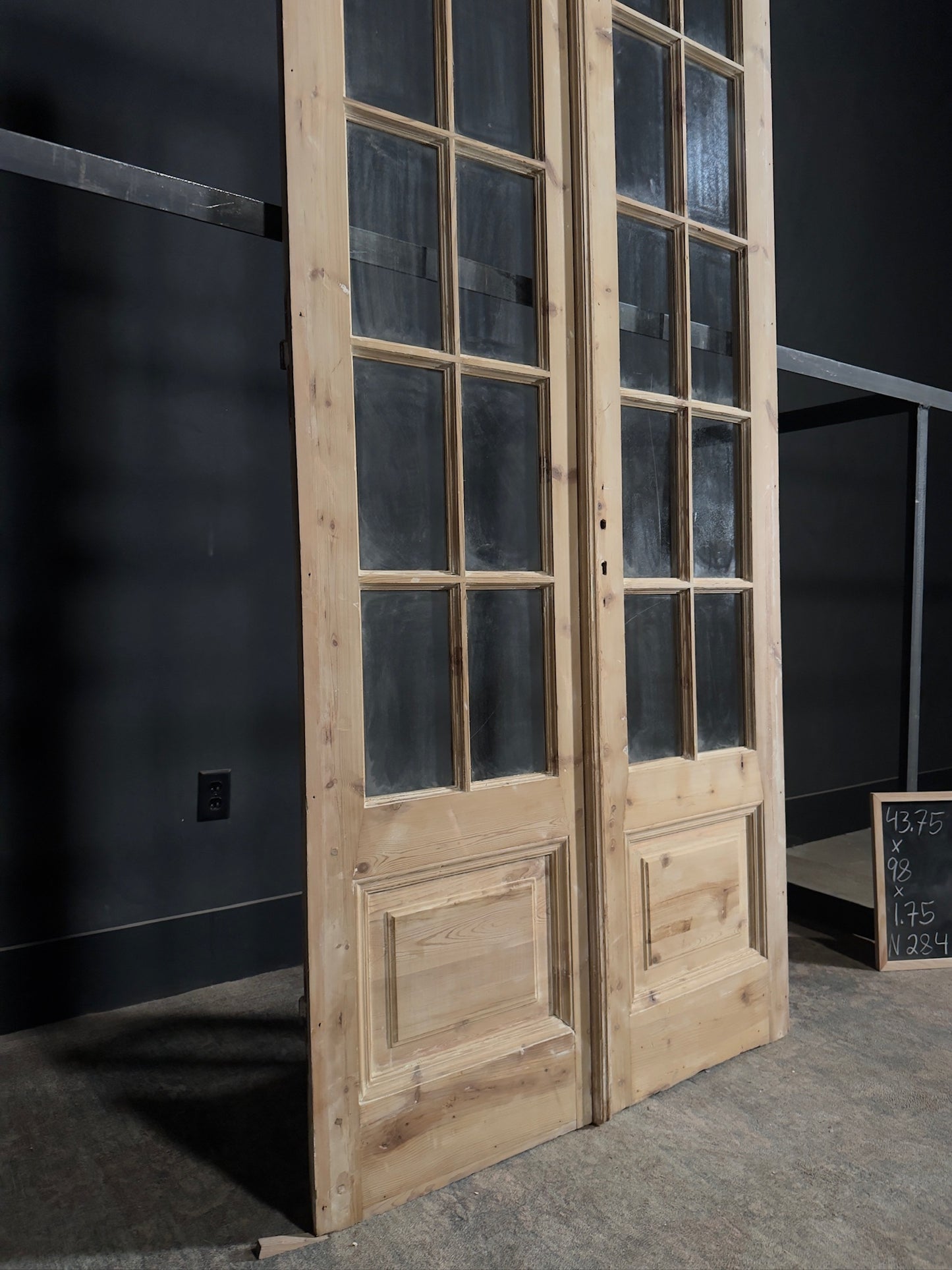 Antique Glass 10 Lite French Doors - 43.75x98 - N284