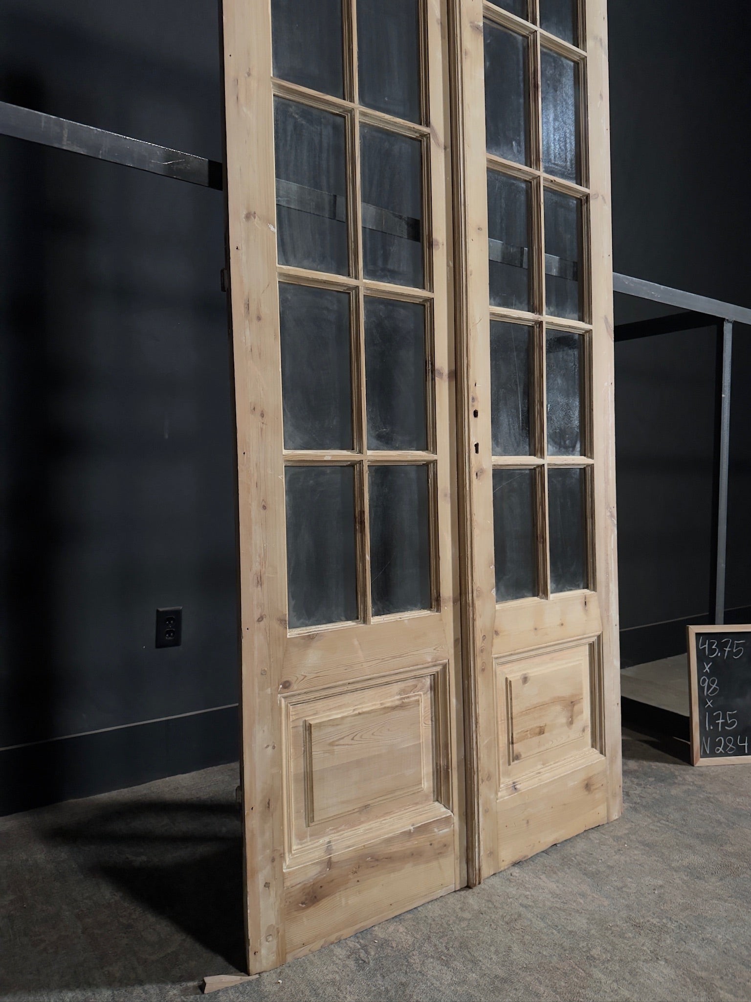 Antique Glass 10 Lite French Doors - 43.75x98 - N284