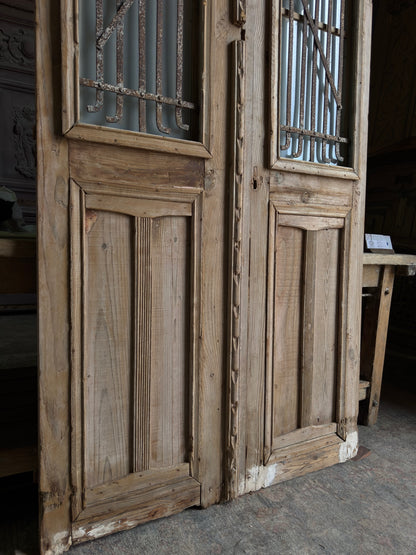 19th Century Antique Iron French Doors - 44x83.75 J79